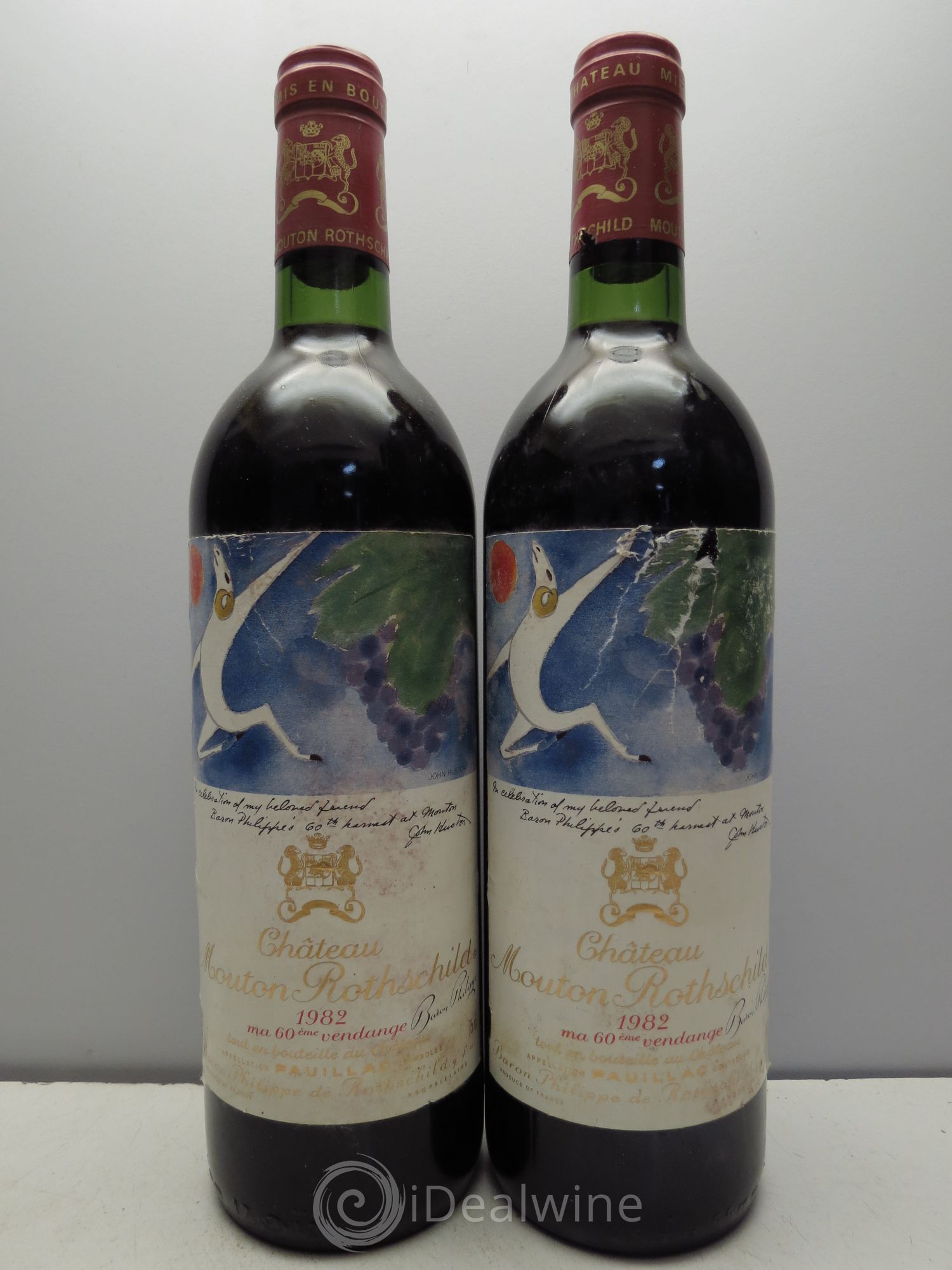 Château Mouton Rothschild 1er Grand Cru Classé 1982 - Lot de 2 bouteilles - 0