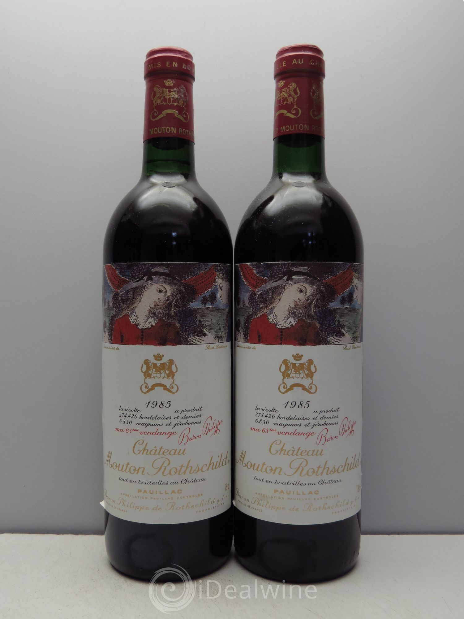 Château Mouton Rothschild 1er Grand Cru Classé 1985 - Lot de 6 bouteilles - 2