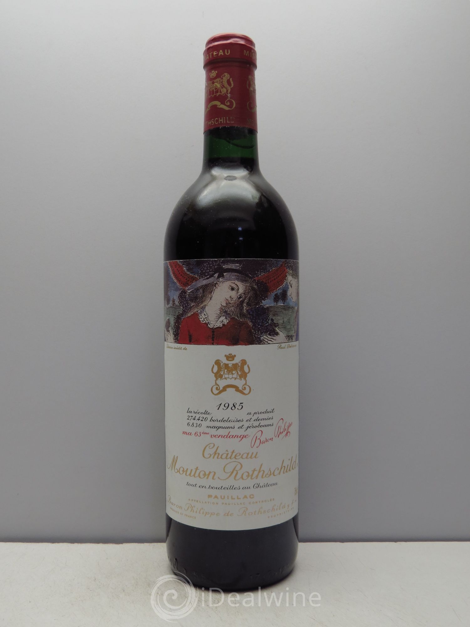 Château Mouton Rothschild 1er Grand Cru Classé 1985 - Lot de 1 bouteille - 0