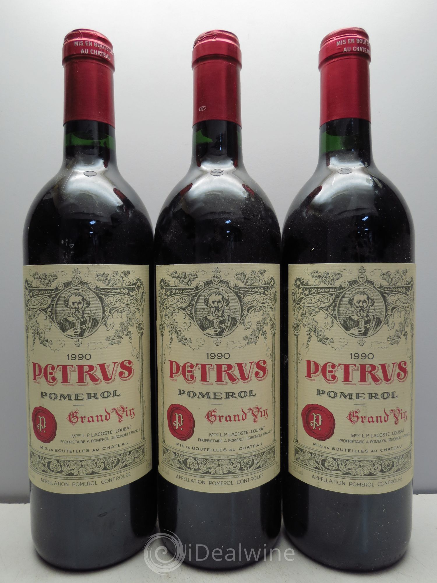 Petrus 1990 - Lot de 3 bouteilles - 0