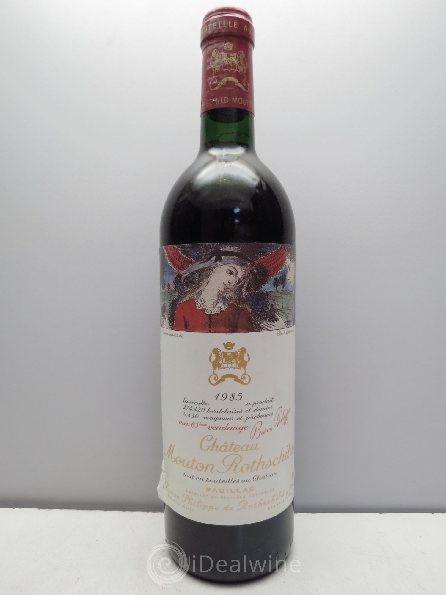 Château Mouton Rothschild 1er Grand Cru Classé 1985 - Lot de 1 bouteille - 0