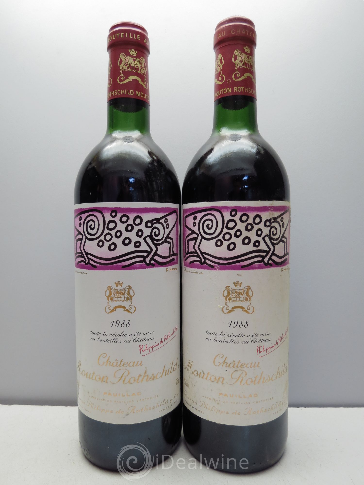 Château Mouton Rothschild 1er Grand Cru Classé 1988 - Lot de 12 bouteilles - 1