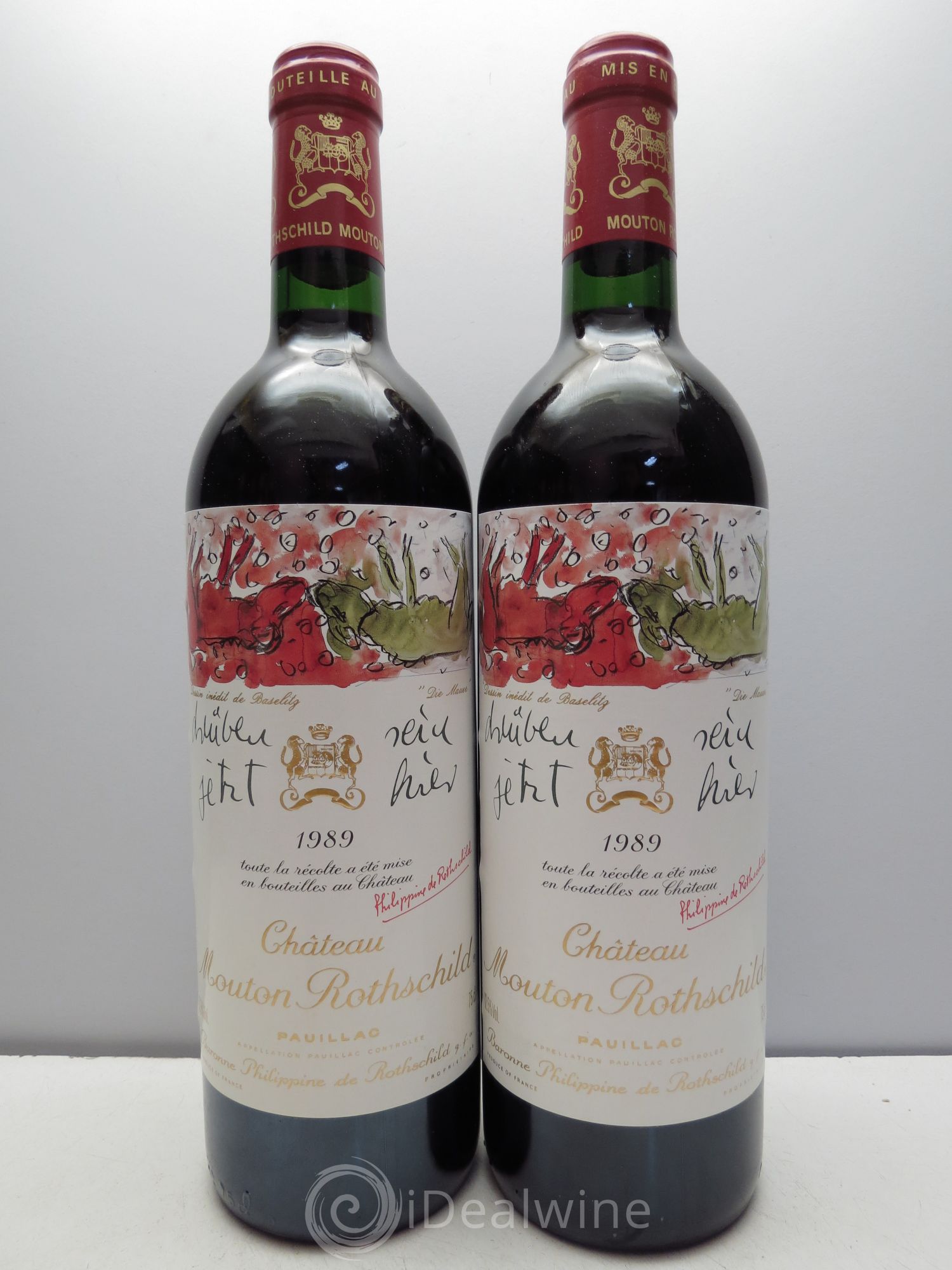 Château Mouton Rothschild 1er Grand Cru Classé 1989 - Lot de 12 bouteilles - 1