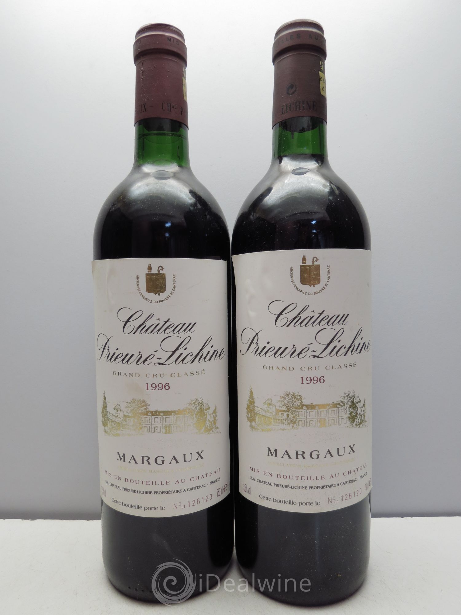 Château Prieuré Lichine 4ème Grand Cru Classé 1996 - Lot de 2 bouteilles - 0
