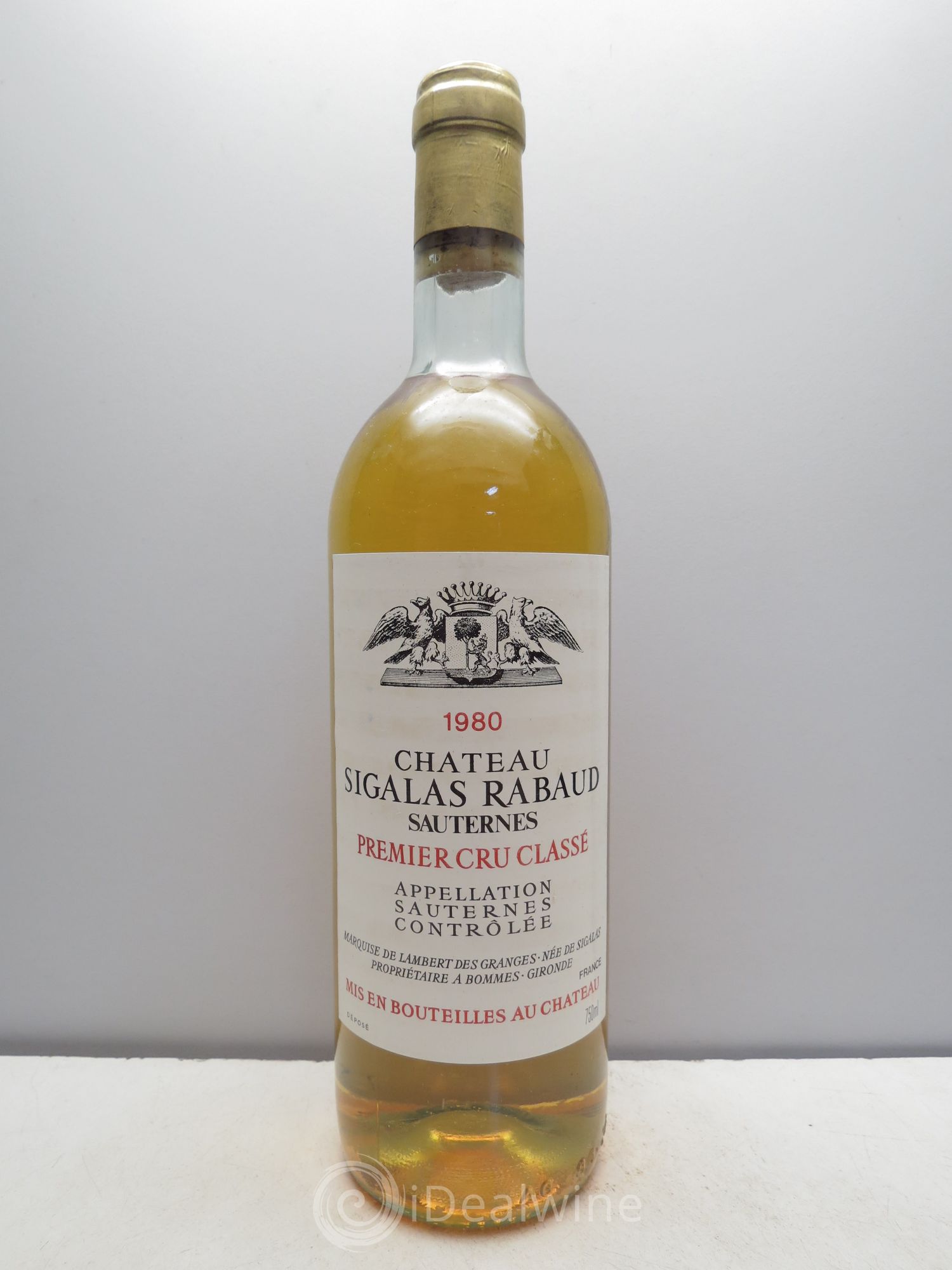 Château Sigalas Rabaud 1er Grand Cru Classé 1980 - Lotto di 6 bottiglie - 0