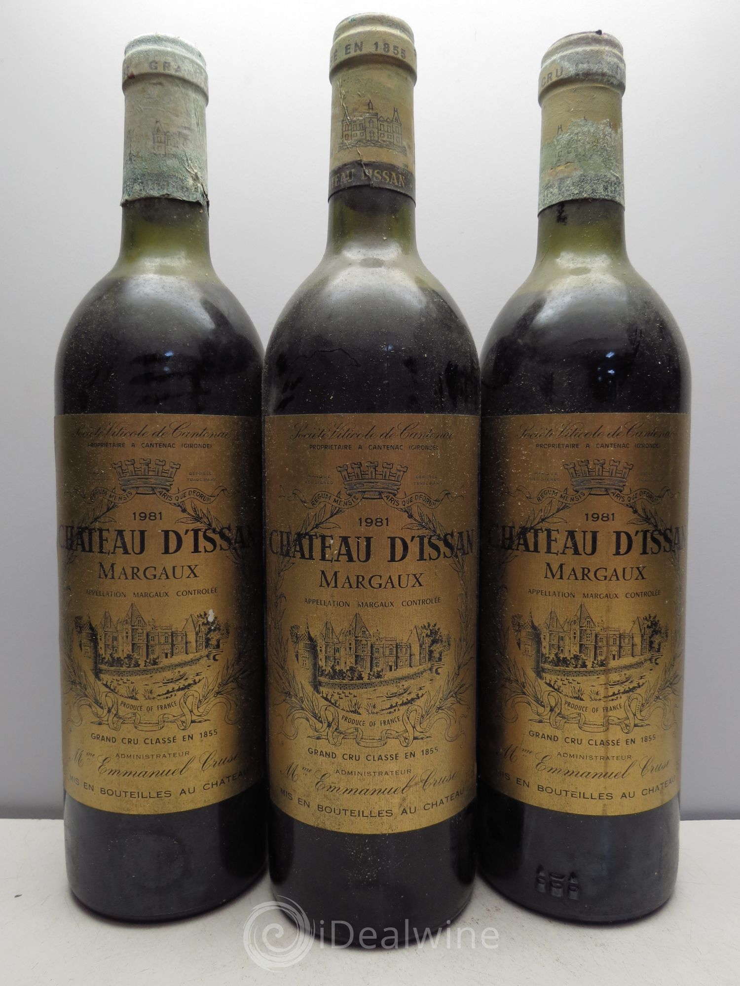 Château d'Issan 3ème Grand Cru Classé 1981 - Lot de 3 bouteilles - 0