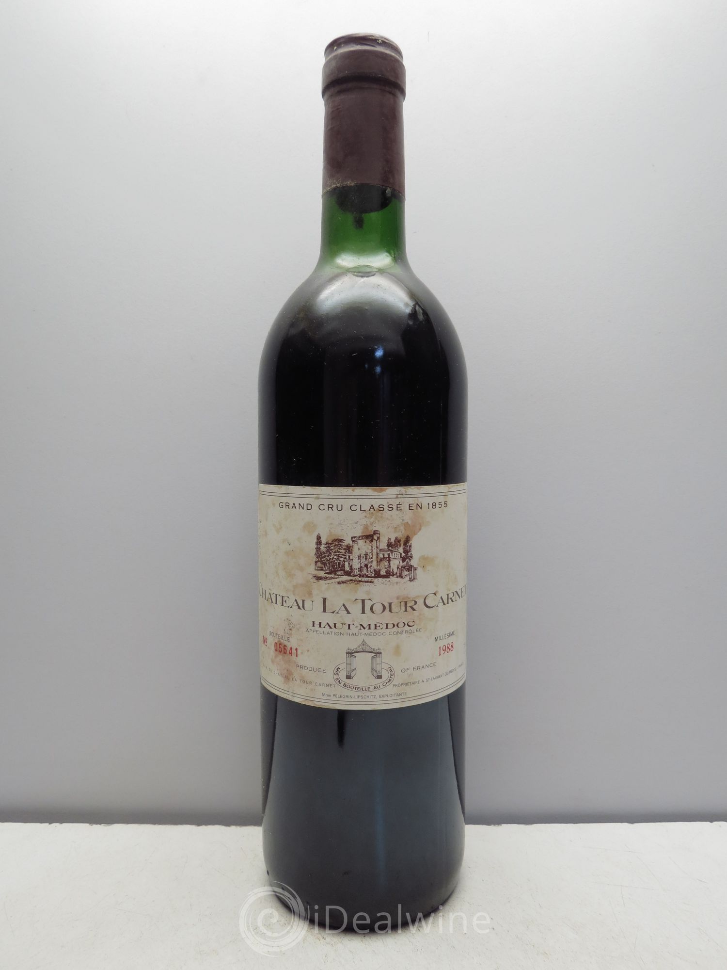 Château la Tour Carnet 4ème Grand Cru Classé 1988 - Lot de 6 bouteilles - 0