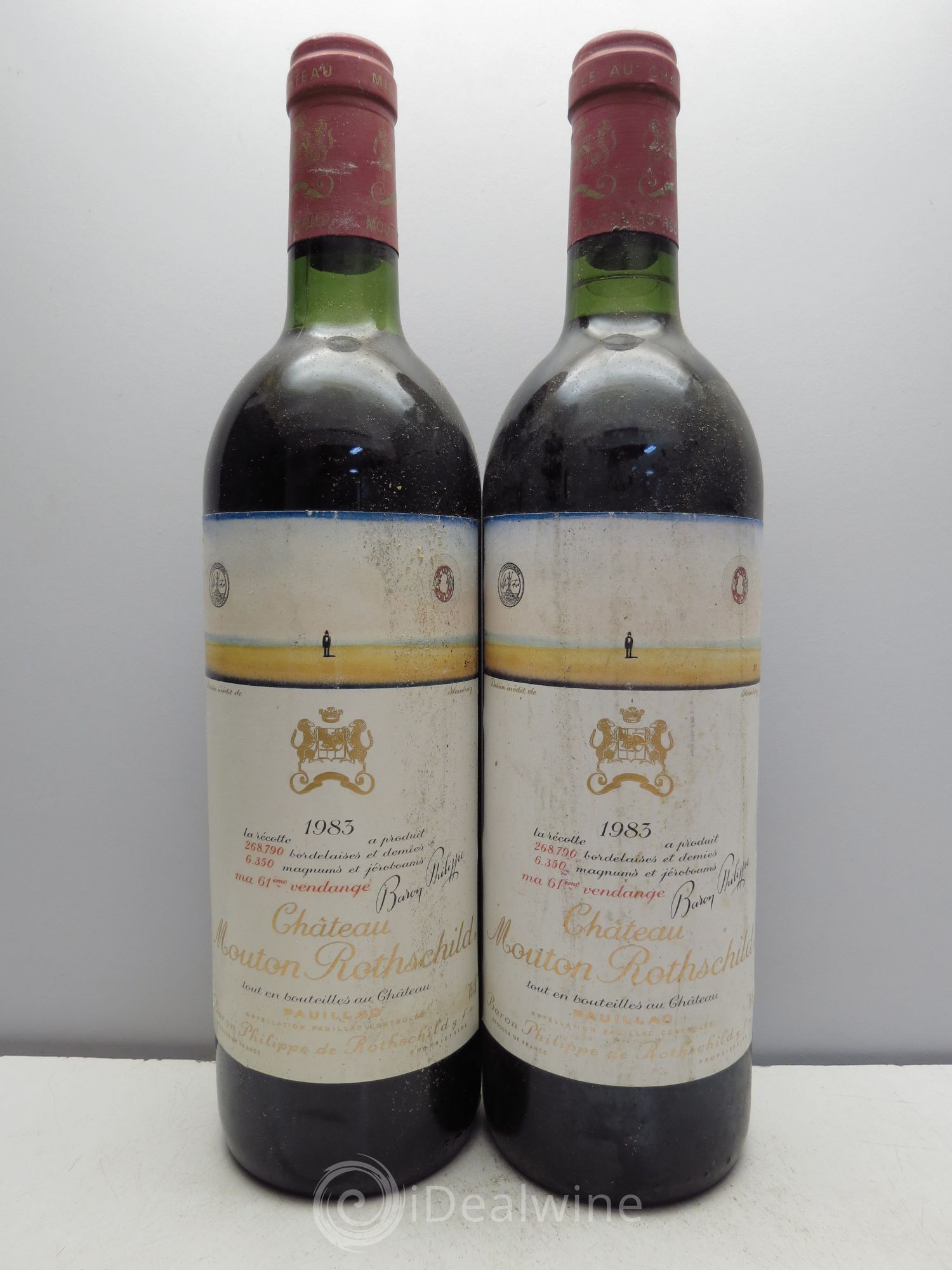 Château Mouton Rothschild 1er Grand Cru Classé 1983 - Lot de 2 bouteilles - 0