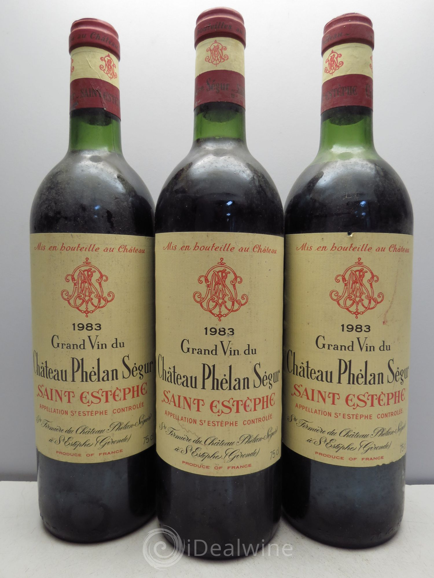 Château Phélan Ségur 1983 - Lot de 3 bouteilles - 0