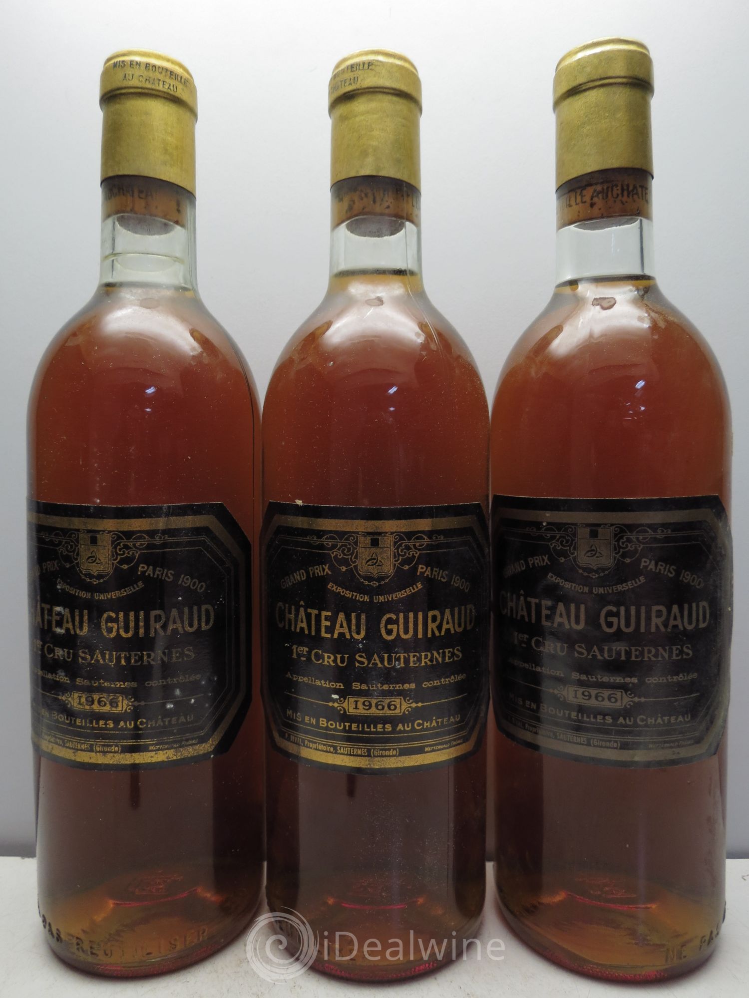 Château Guiraud 1er Grand Cru Classé 1966 - Lotto di 3 bottiglie - 0