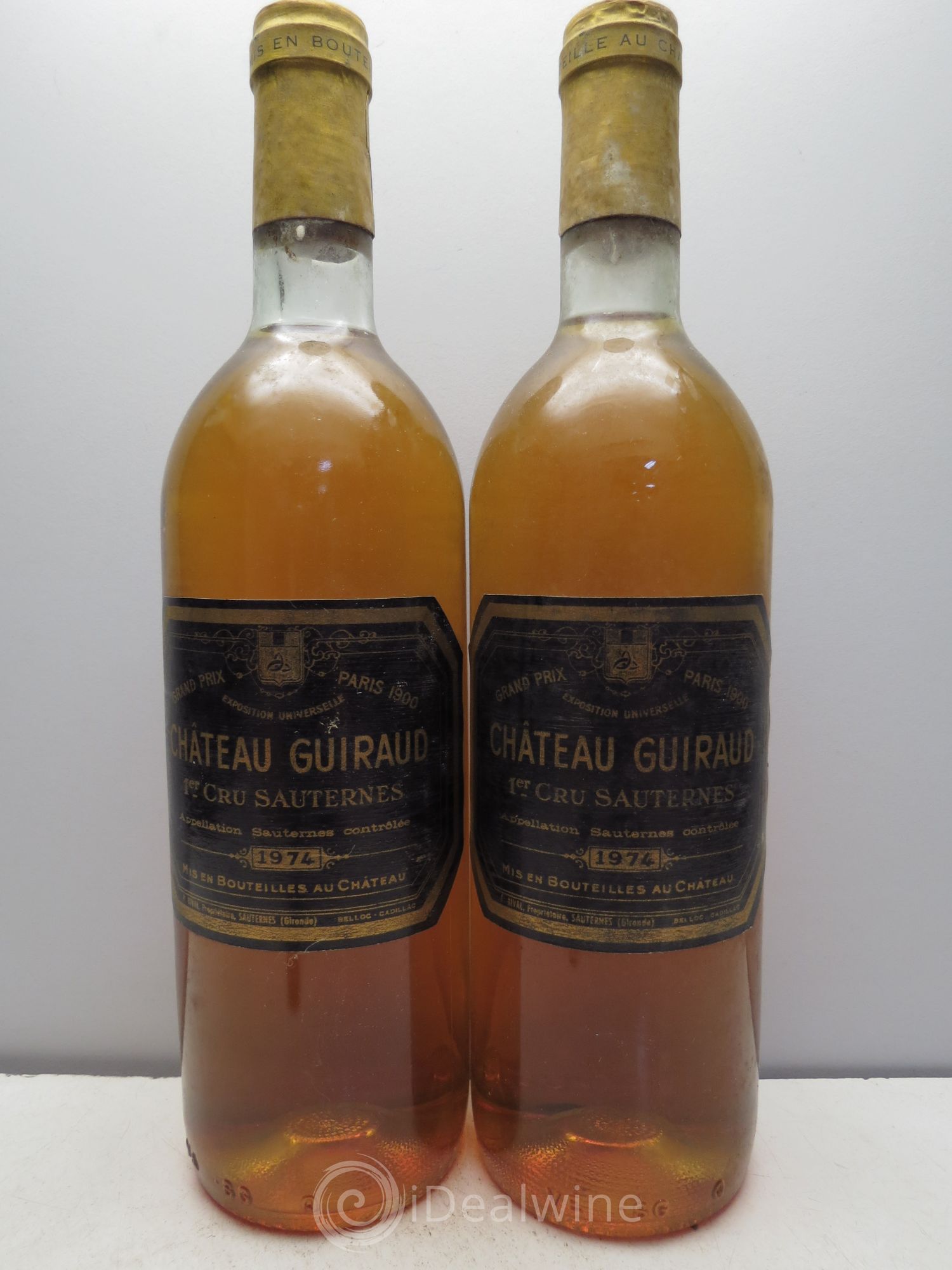 Château Guiraud 1er Grand Cru Classé 1974 - Lotto di 2 bottiglie - 0