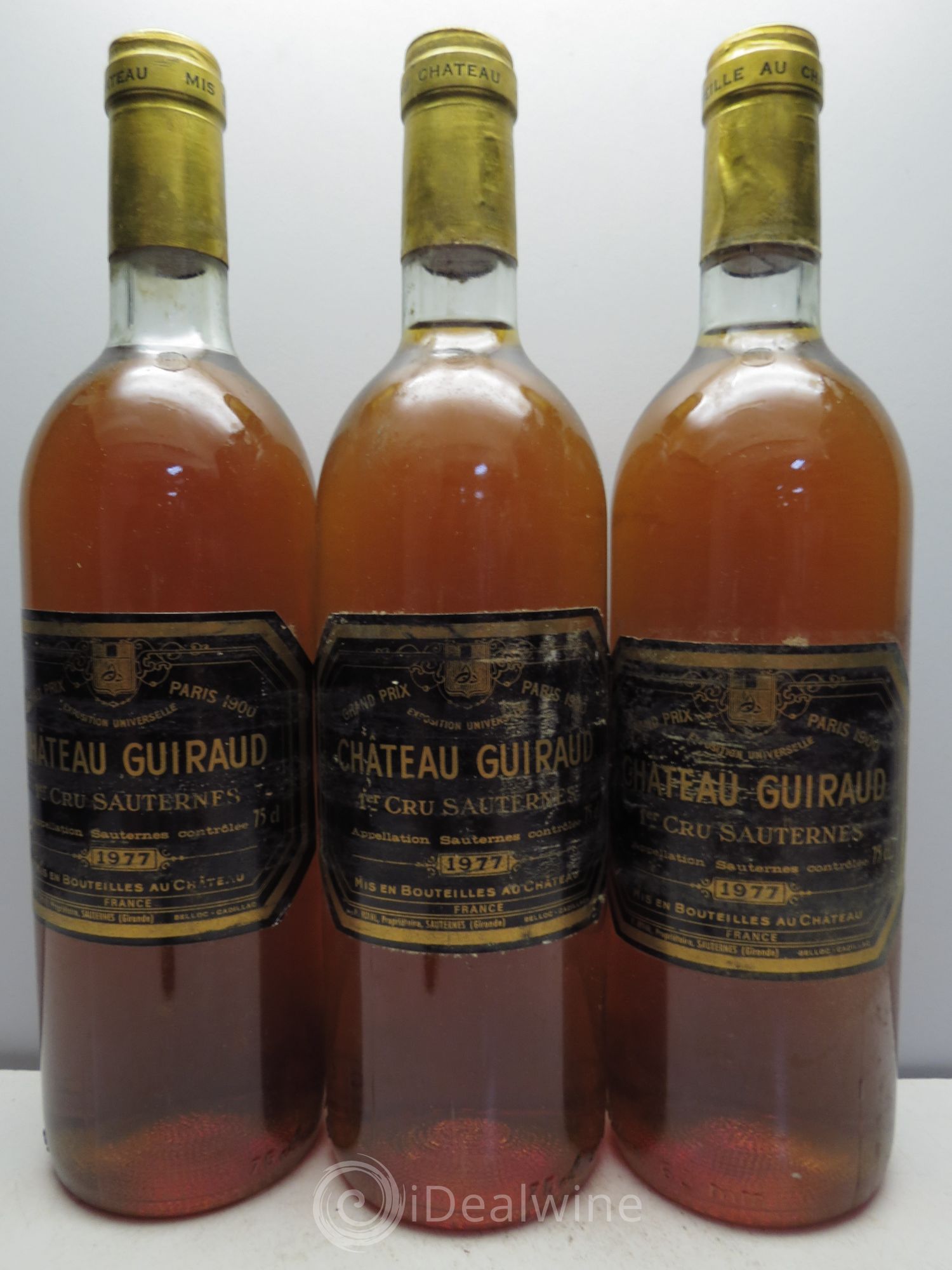 Château Guiraud 1er Grand Cru Classé 1977 - Lotto di 3 bottiglie - 0