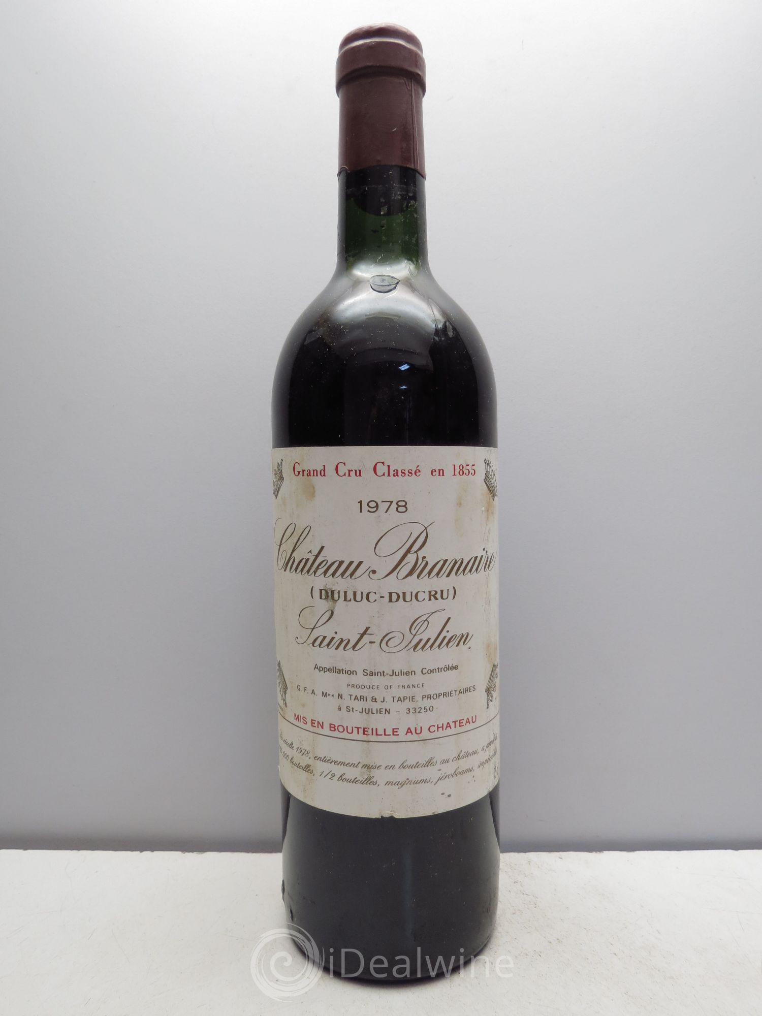 Château Branaire Ducru 4ème Grand Cru Classé 1978 - Lot de 1 bouteille - 0