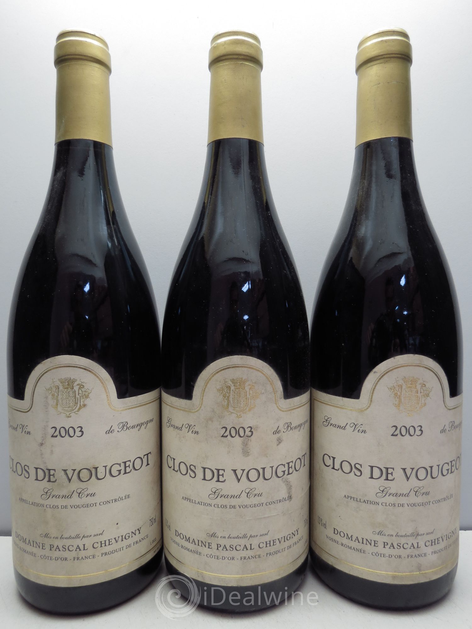 Clos de Vougeot Grand Cru Chevigny Pascal 2003 - Lot de 3 bouteilles - 0