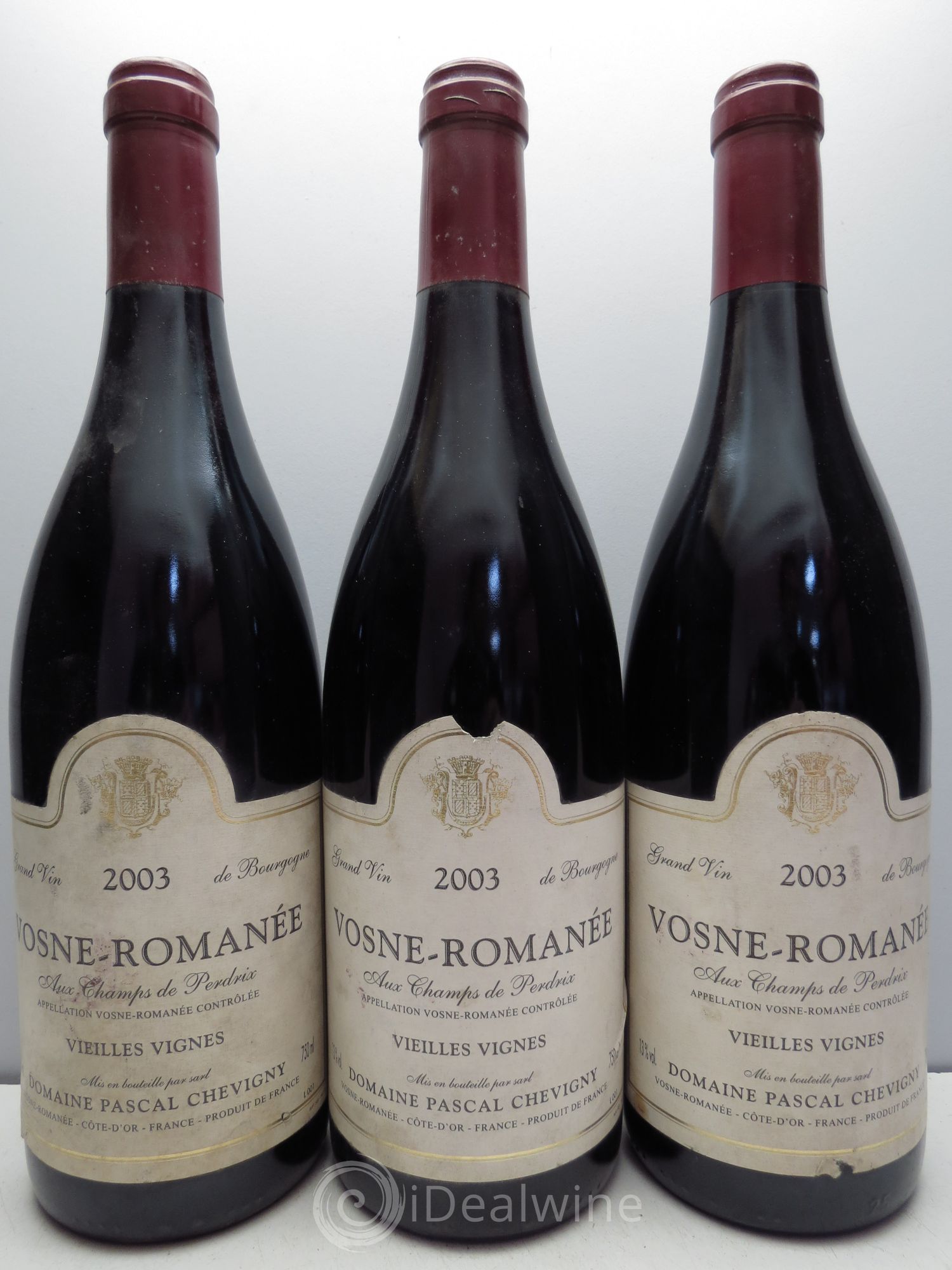 Vosne-Romanée Aux Champs Perdrix Vieilles Vignes 2003 - Posten von 3 Flaschen - 0