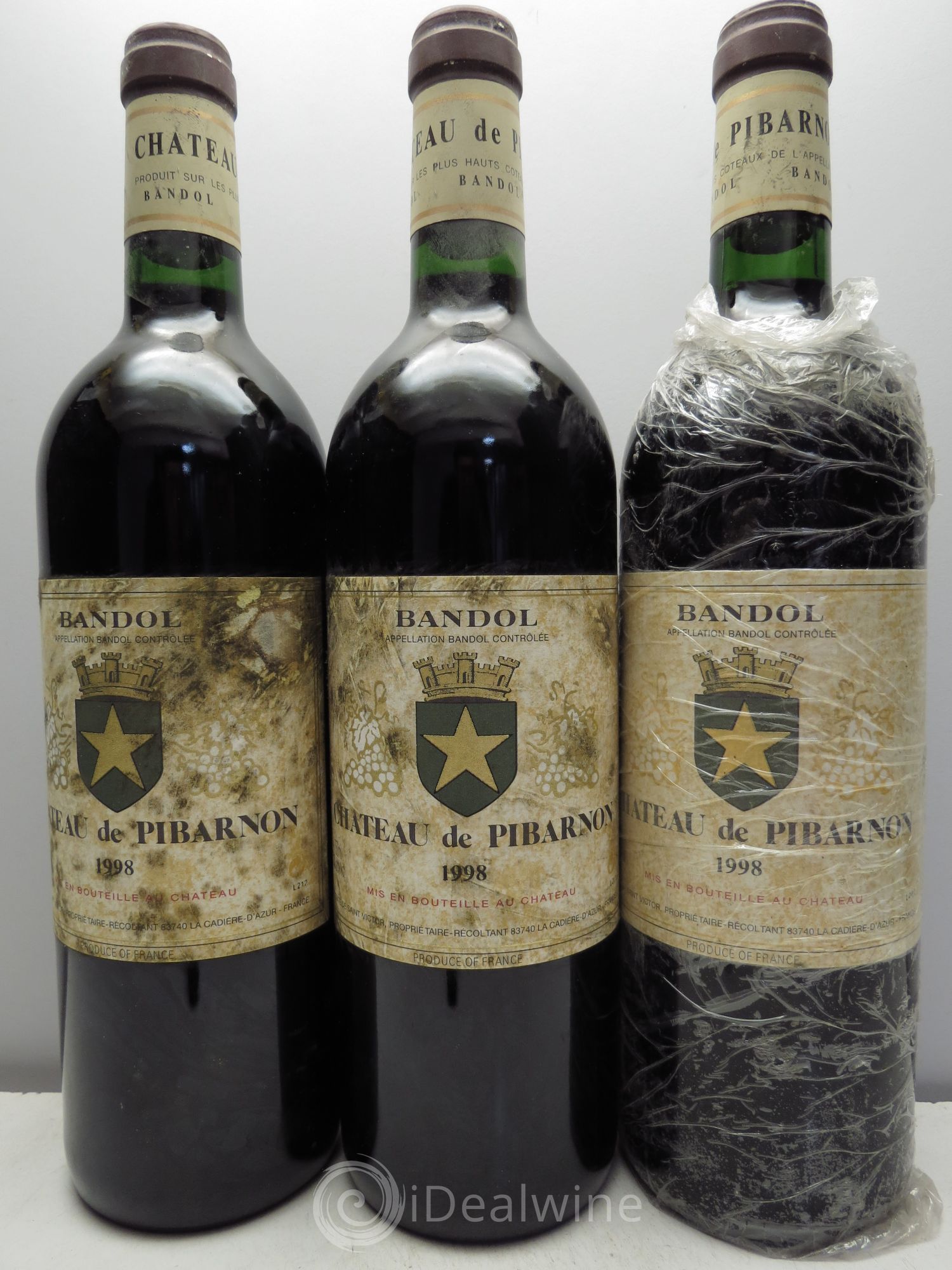 Bandol Château de Pibarnon Comte de Saint-Victor 1998 - Lot de 3 bouteilles - 0