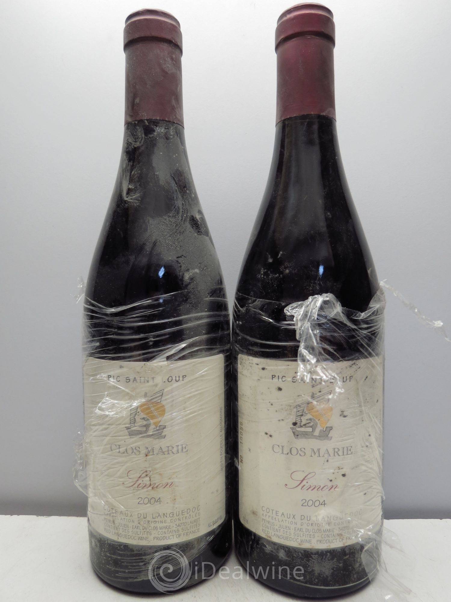 Pic Saint-Loup Clos Marie Cuvée Simon Christophe Peyrus et Françoise Julien 2004 - Lot de 2 bouteilles - 0
