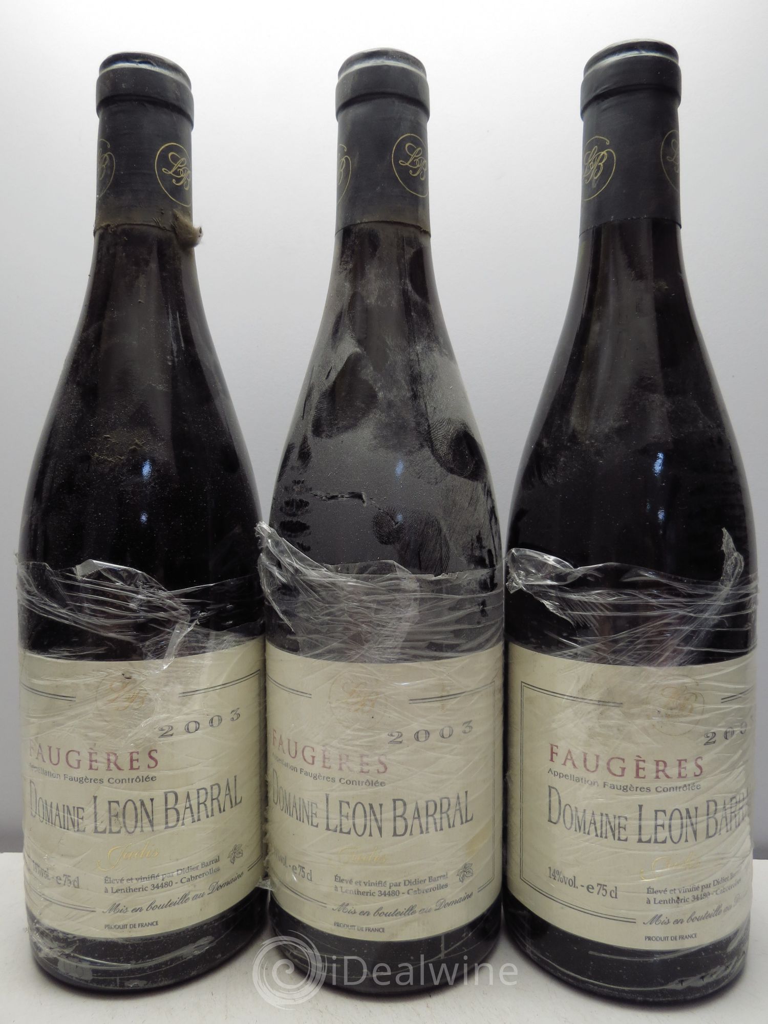Faugères Jadis Domaine Léon Barral 2003 - Lot de 3 bouteilles - 0