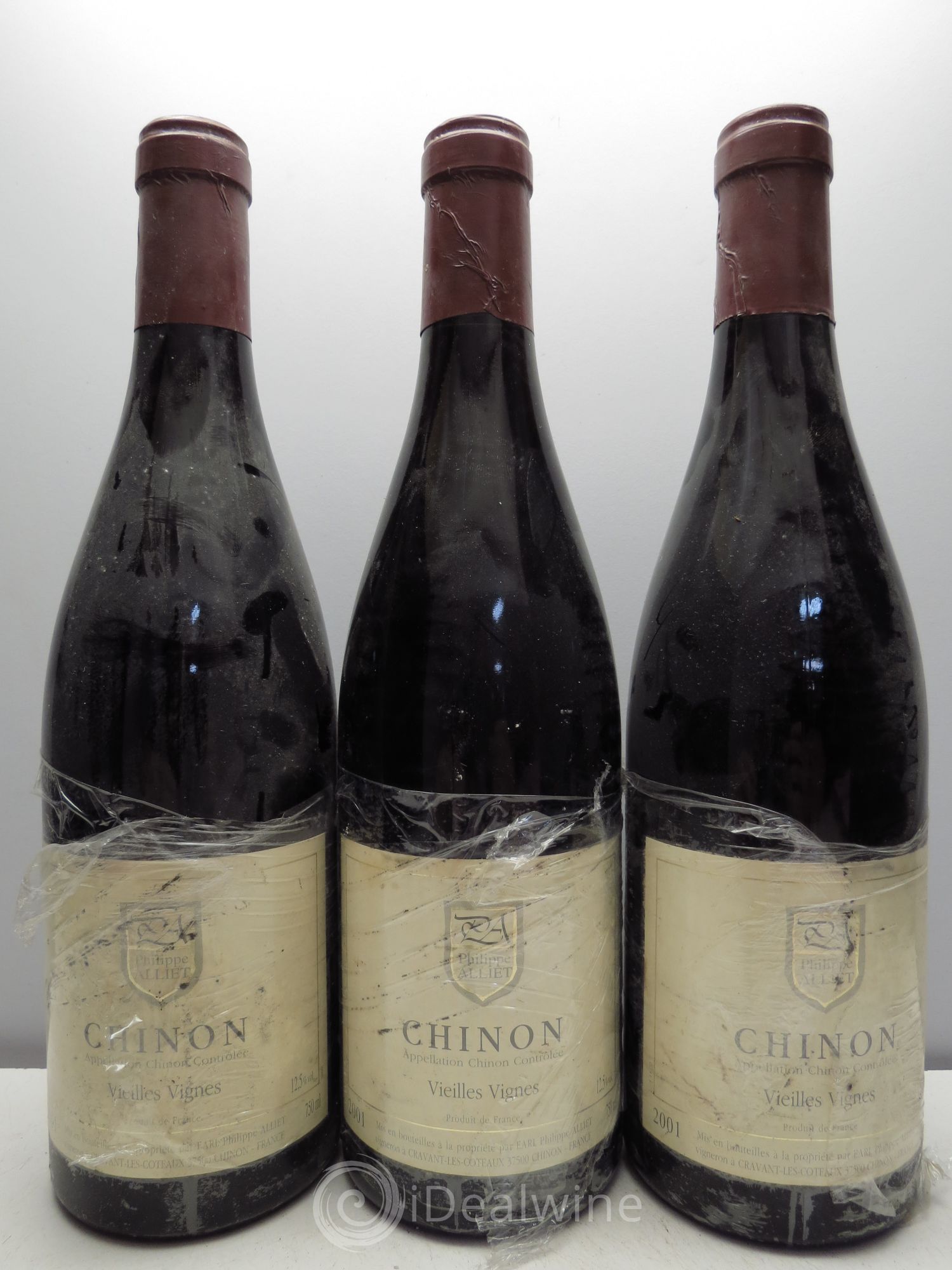 Chinon Vieilles Vignes Philippe Alliet 2001 - Lot de 3 bouteilles - 0