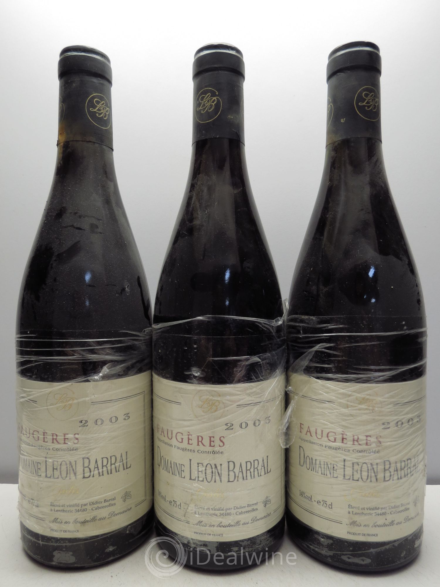 Faugères Jadis Domaine Léon Barral 2003 - Lot de 3 bouteilles - 0
