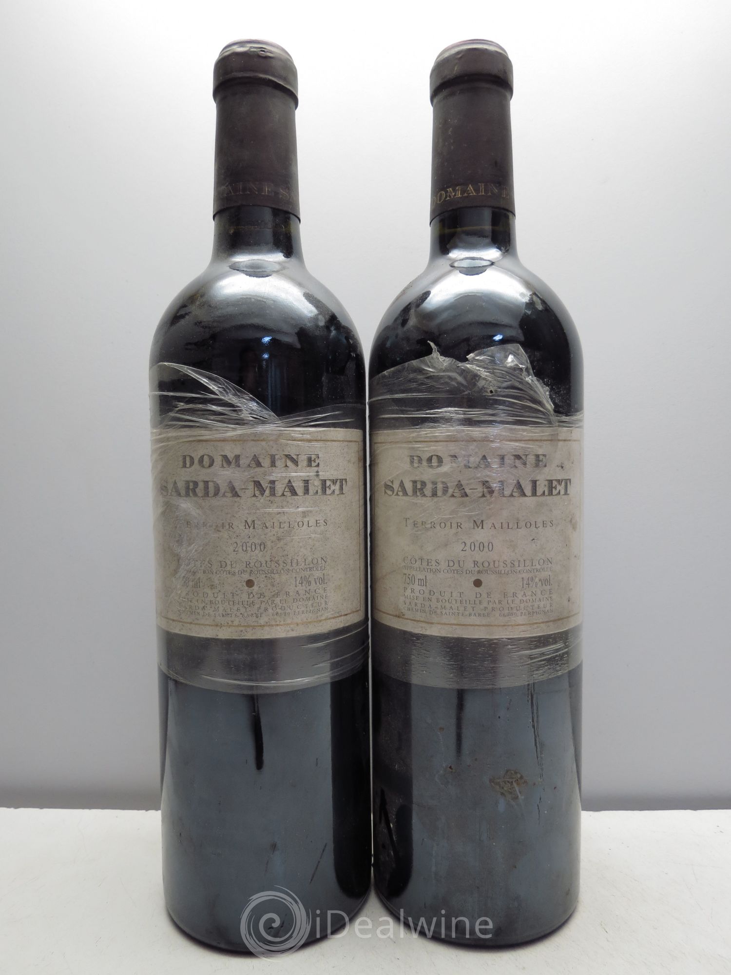 Côtes du Roussillon Domaine Sarda-Malet Terroir de Mailloles Jérôme Malet 2000 - Lot de 2 bouteilles - 0