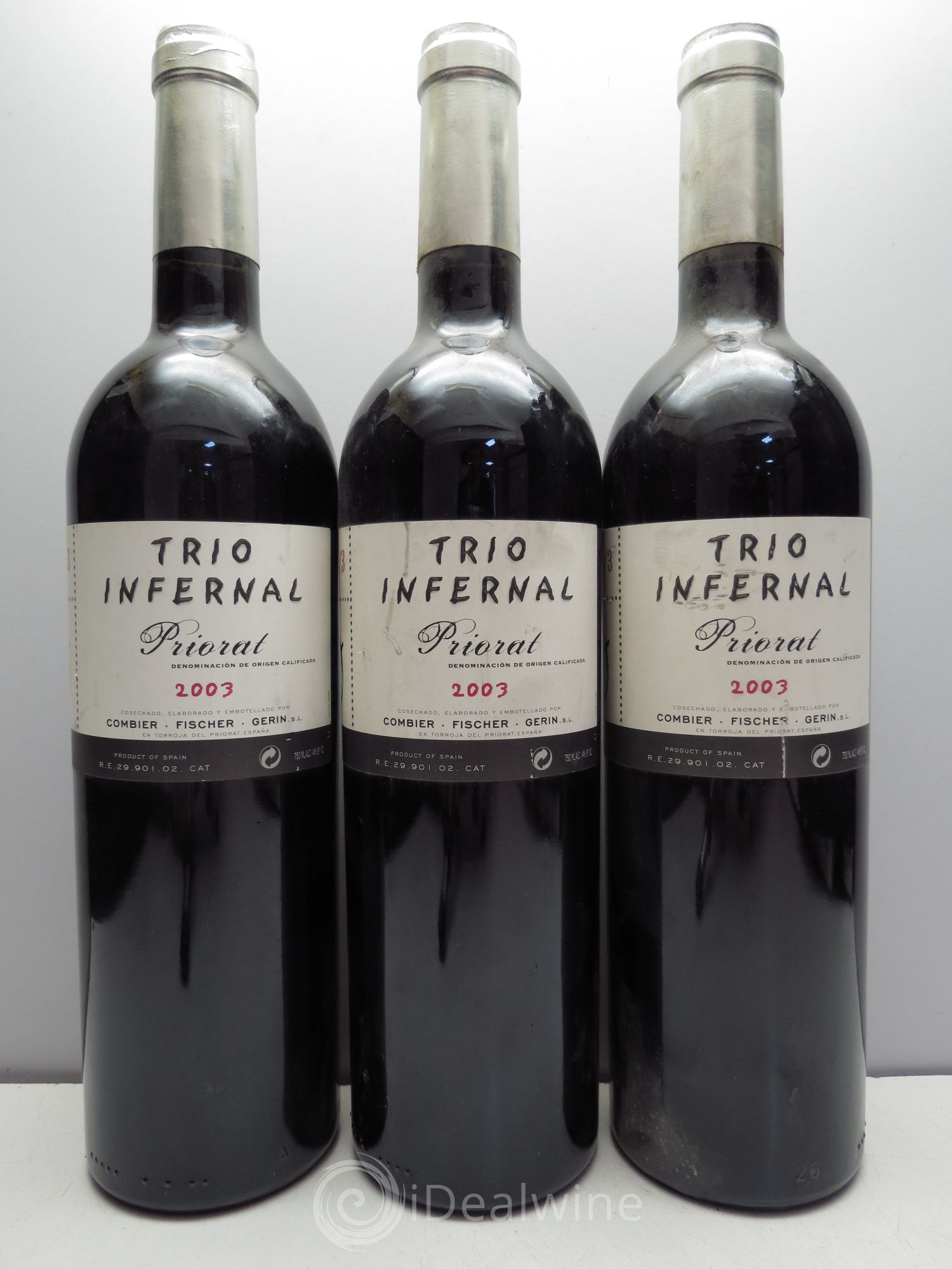 Priorat Trio infernal DOCA N°1-3 Laurent Combier - Peter Fischer - Jean Michel Gerin 2003 - Lot de 3 bouteilles - 0