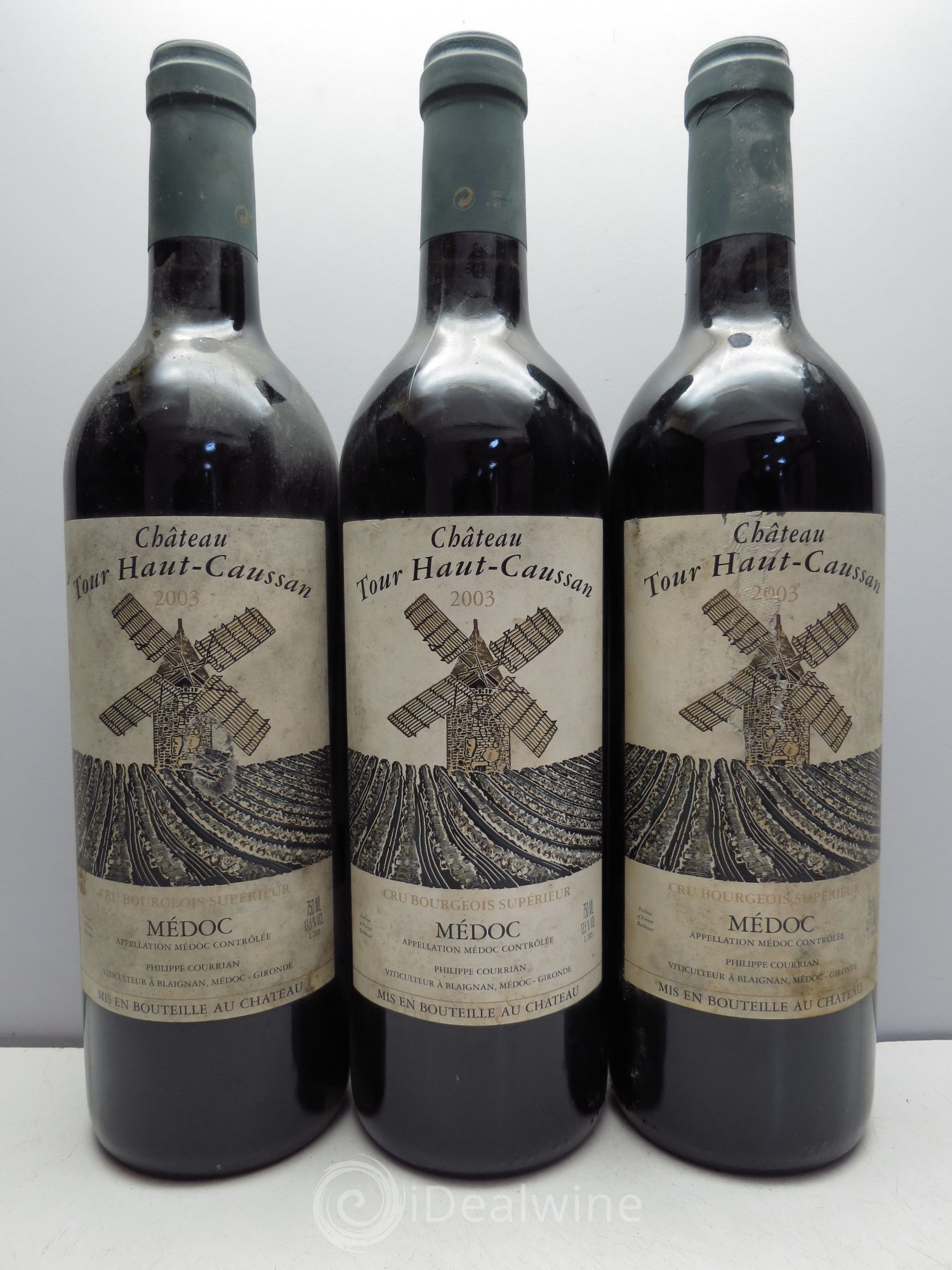 Château Tour Haut-Caussan Cru Bourgeois 2003 - Lot de 3 bouteilles - 0