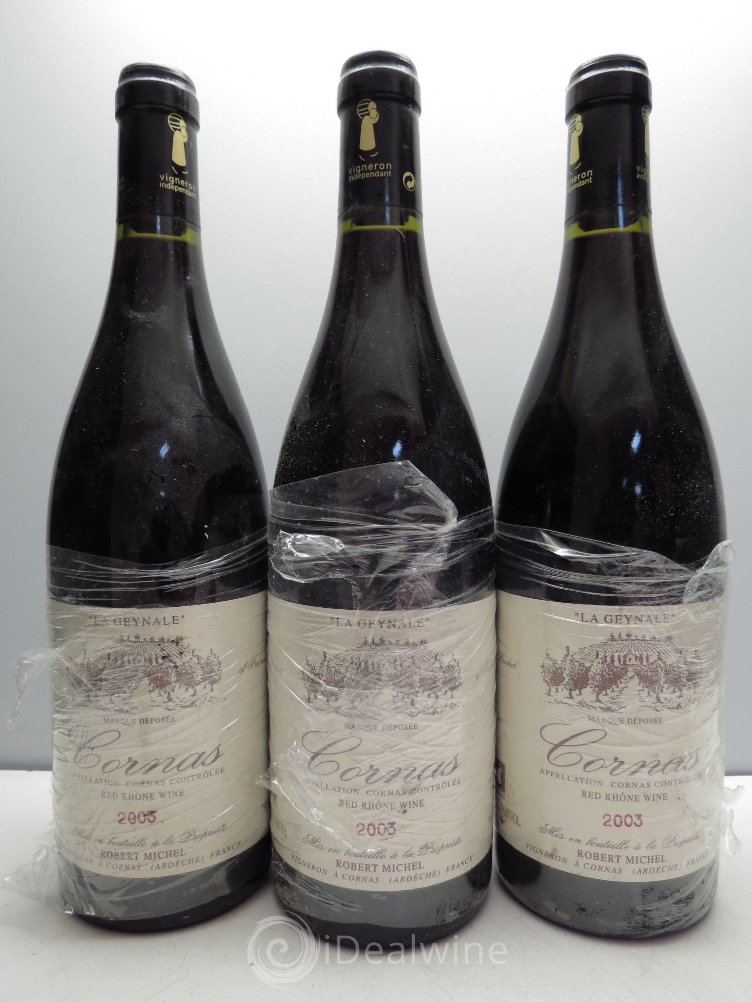 Cornas La Geynale Robert Michel 2003 - Lot de 3 bouteilles - 0