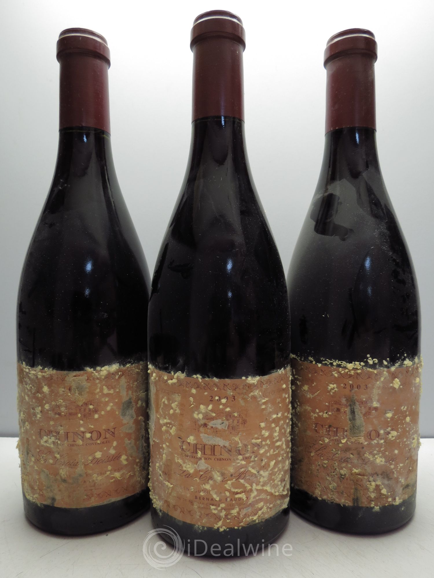 Chinon La Croix Boissée Bernard Baudry 2003 - Lot de 3 bouteilles - 0