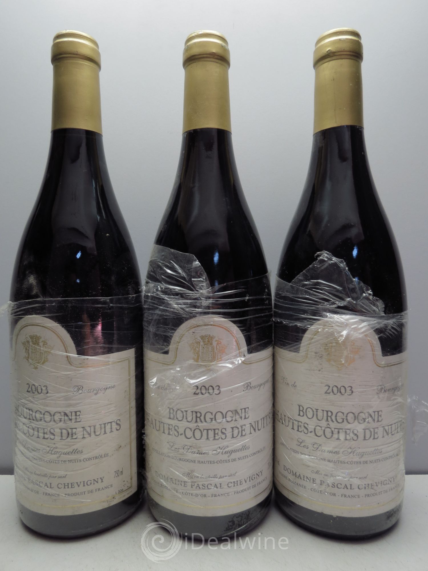 Hautes-Côtes de Nuits Chevigny Pascal Aux Dames Huguette 2003 - Posten von 3 Flaschen - 0