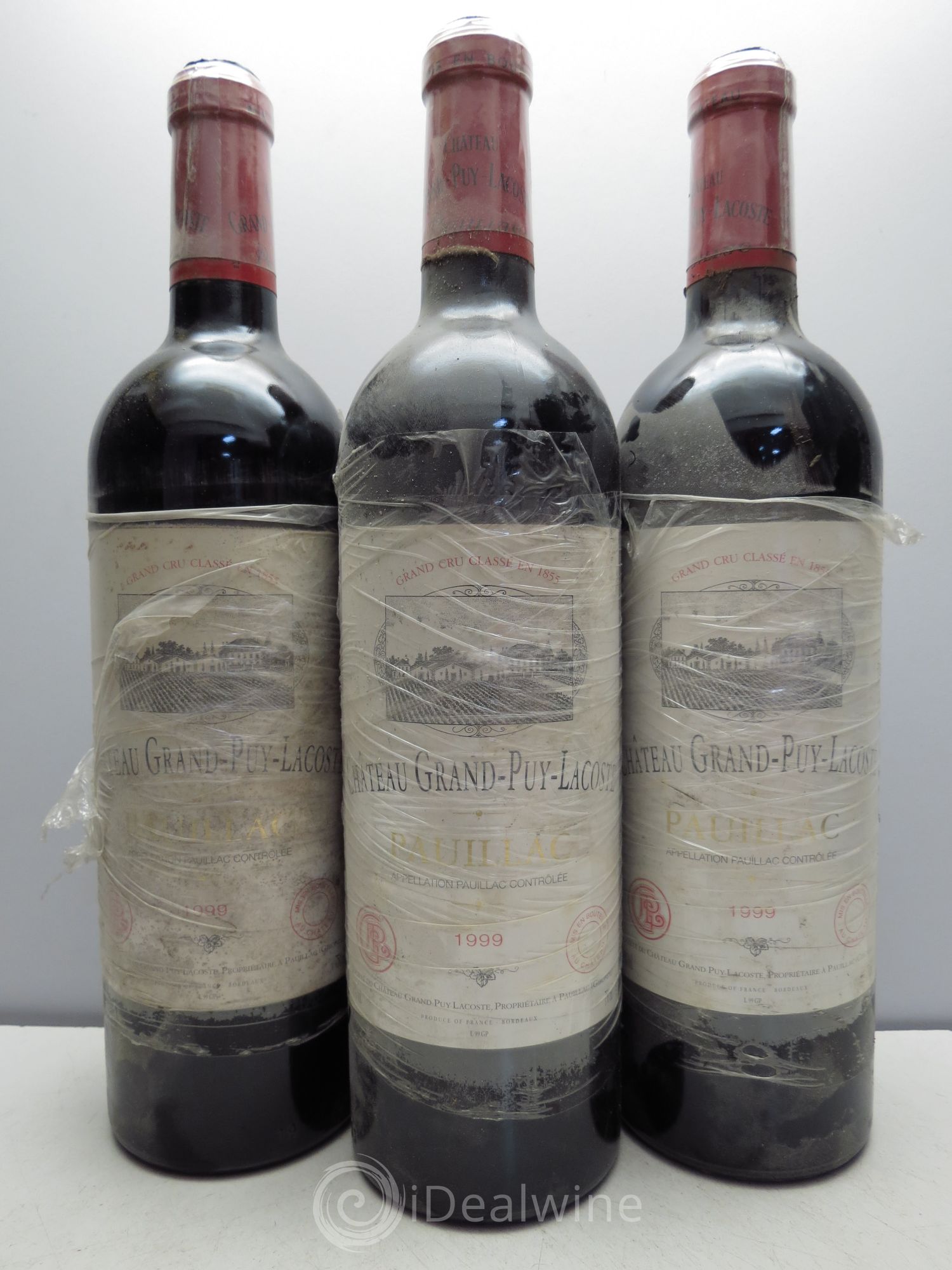 Château Grand Puy Lacoste 5ème Grand Cru Classé 1999 - Lot de 3 bouteilles - 0