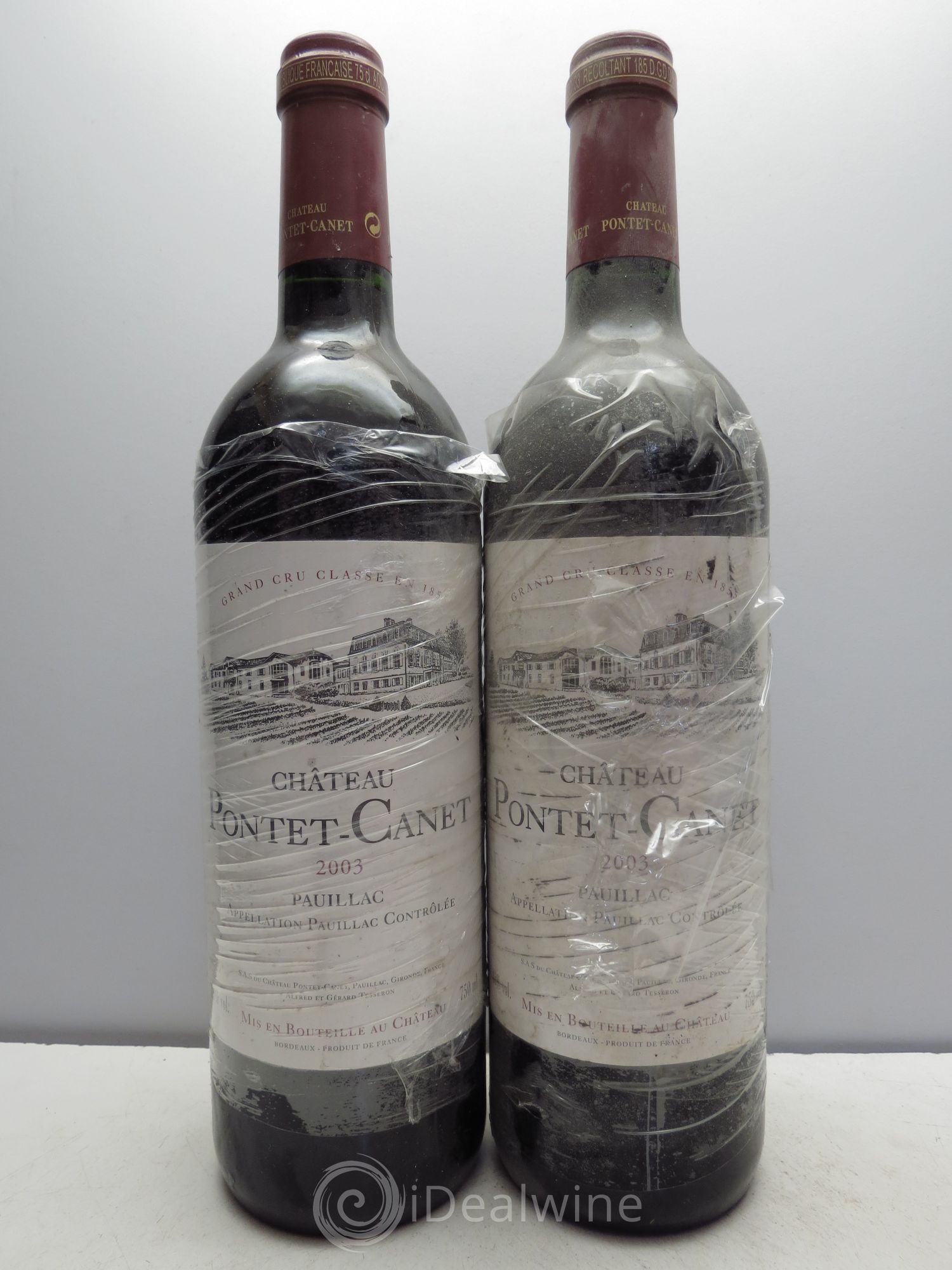 Château Pontet Canet 5ème Grand Cru Classé 2003 - Lot de 2 bouteilles - 0