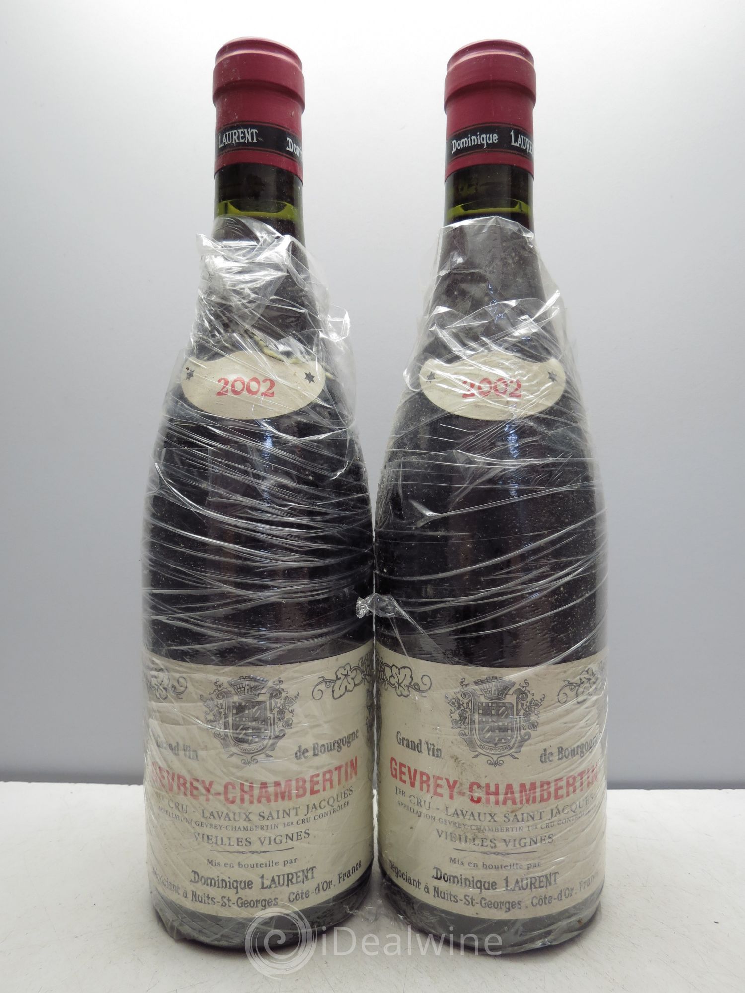 Gevrey-Chambertin 1er Cru Lavaux St Jacques Vieilles Vignes Dominique Laurent 2002 - Posten von 2 Flaschen - 0