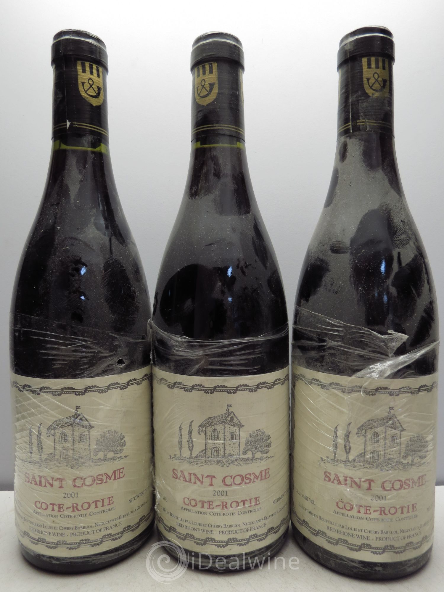 Côte-Rôtie Saint Cosme 2001 - Lot de 3 bouteilles - 0