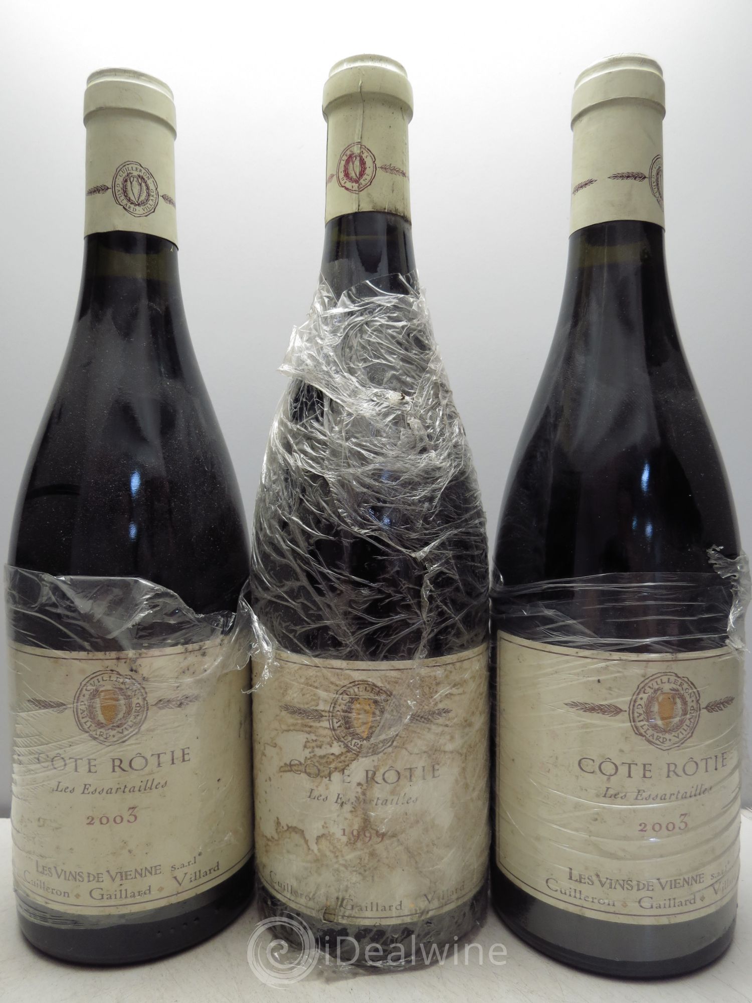 Côte-Rôtie Les Vins de Vienne Cuilleron Gaillard Villard Les Essartailles 2003 - Posten von 3 Flaschen - 0