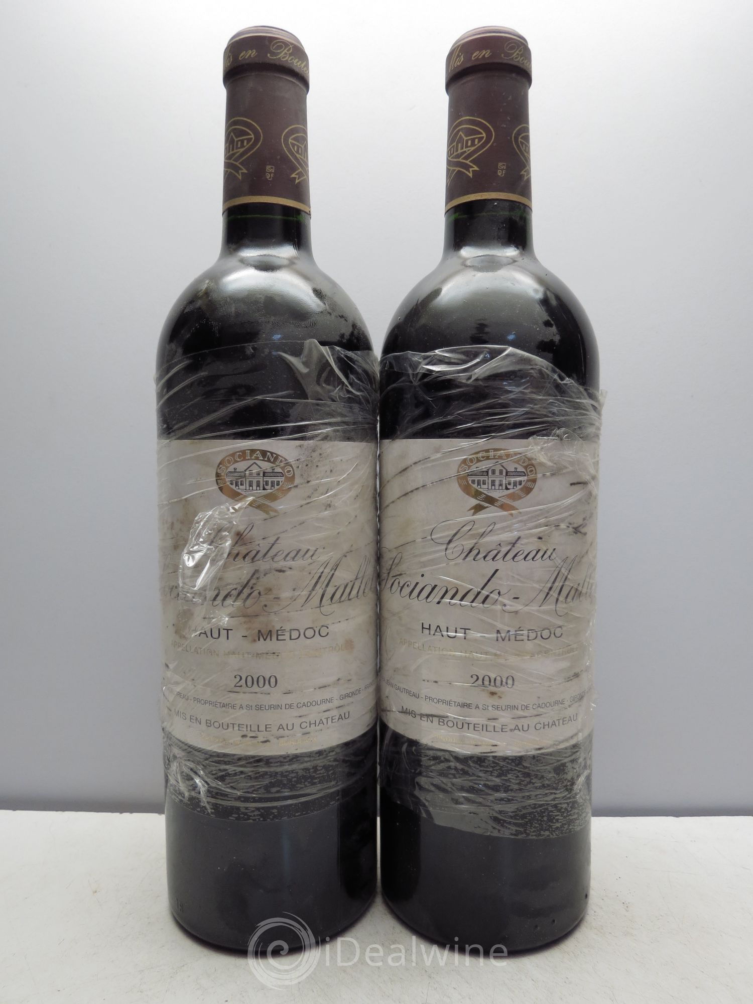 Château Sociando Mallet 2000 - Lot de 2 bouteilles - 0