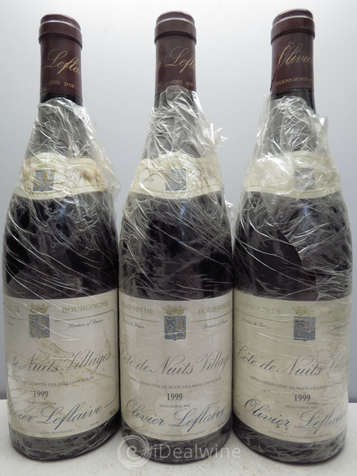 Côte de Nuits-Villages Olivier Leflaive 1999 - Lot de 3 bouteilles - 0