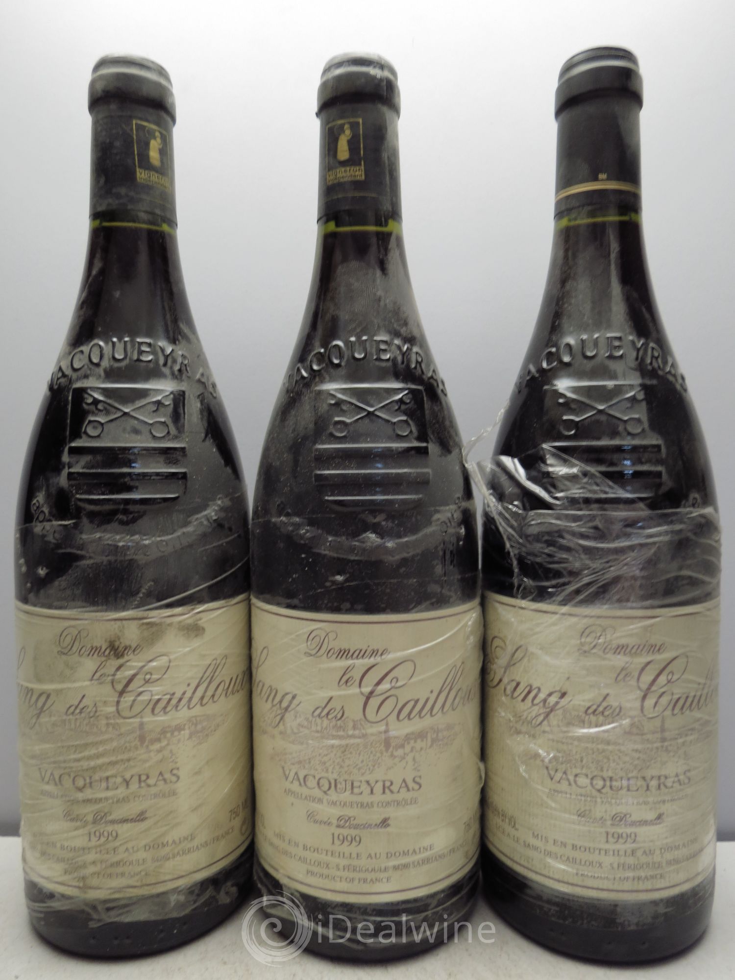 Vacqueyras Cuvée Doucinello - Domaine Le Sang des Cailloux 1999 - Posten von 3 Flaschen - 0