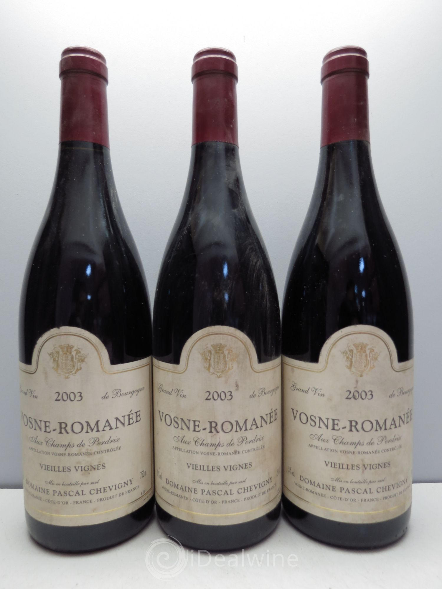 Vosne-Romanée Champs Perdrix Vieilles Vignes 2003 - Posten von 3 Flaschen - 0