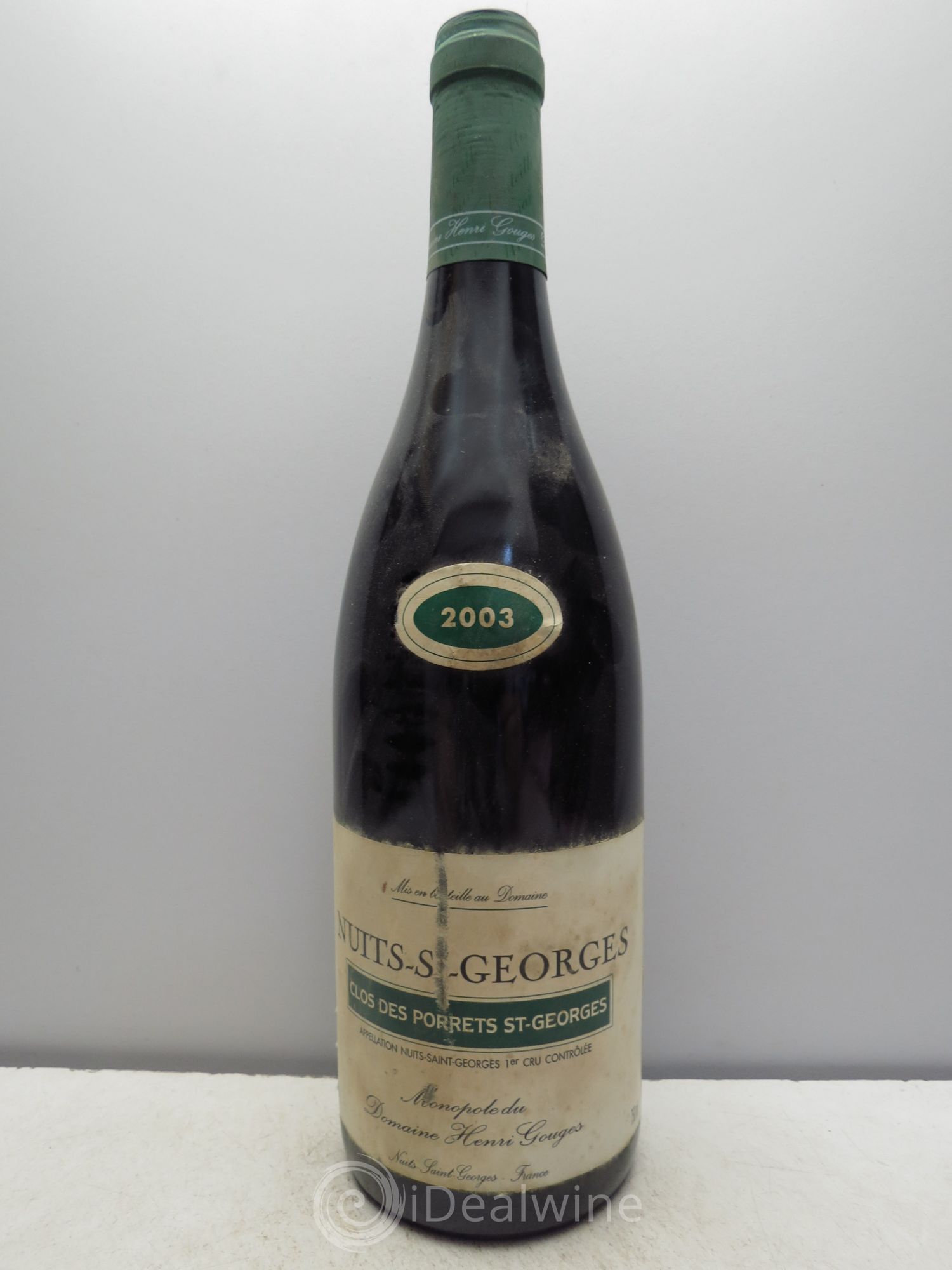 Nuits-Saint-Georges 1er Cru Clos des Porrets St Georges Henri Gouges 2003 - Lot de 1 bouteille - 0