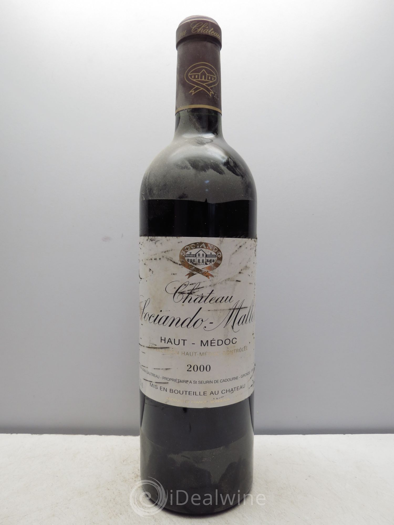 Château Sociando Mallet 2000 - Lot de 1 bouteille - 0
