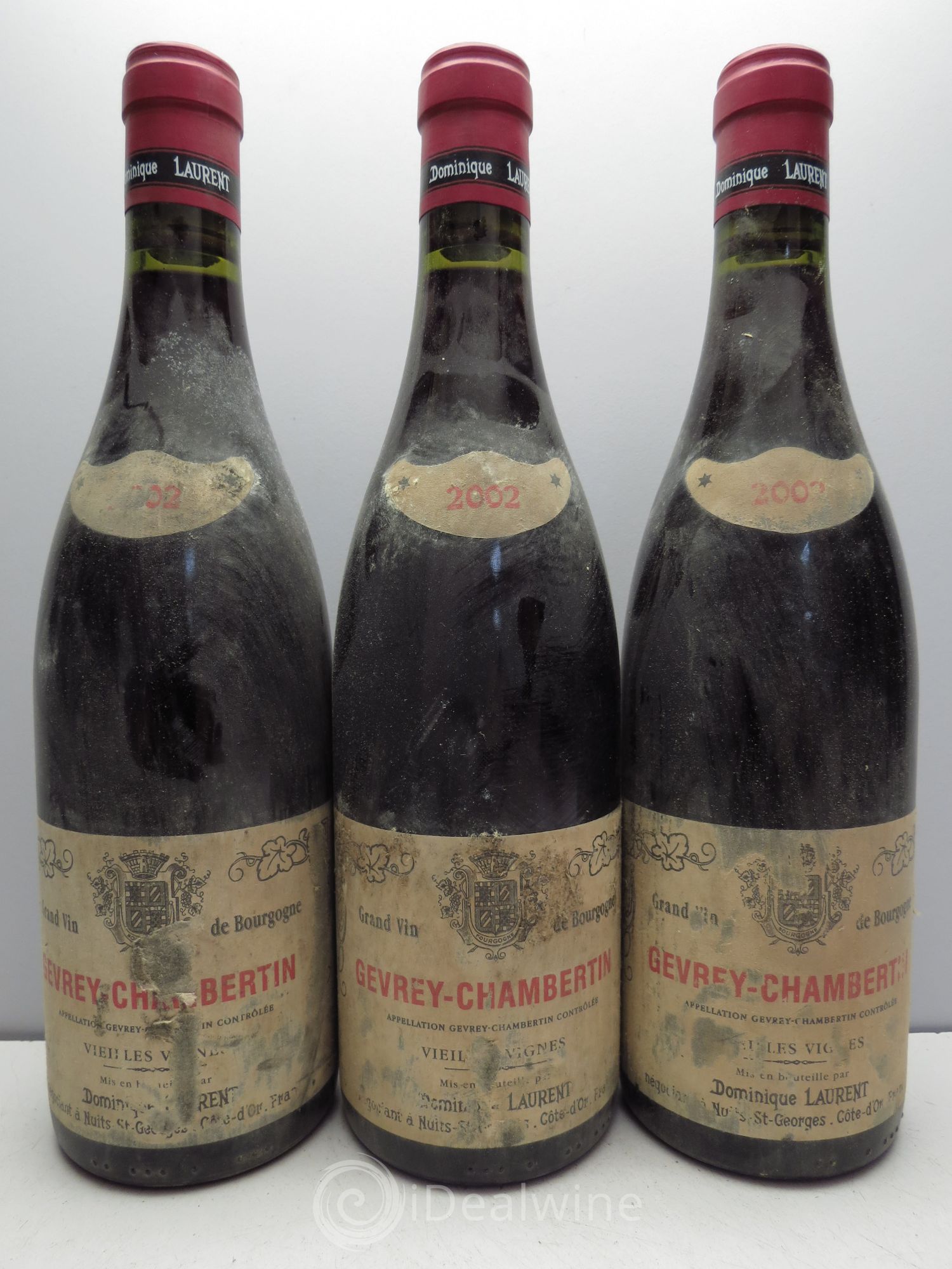 Gevrey-Chambertin Dominique Laurent 2002 - Posten von 3 Flaschen - 0