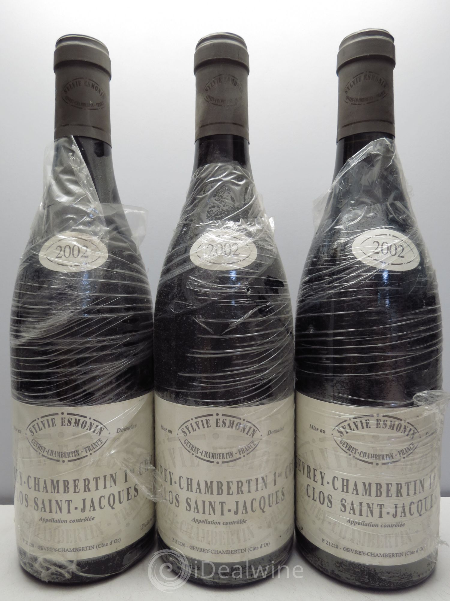 Gevrey-Chambertin 1er Cru Clos Saint Jacques Sylvie Esmonin 2002 - Lot de 3 bouteilles - 0