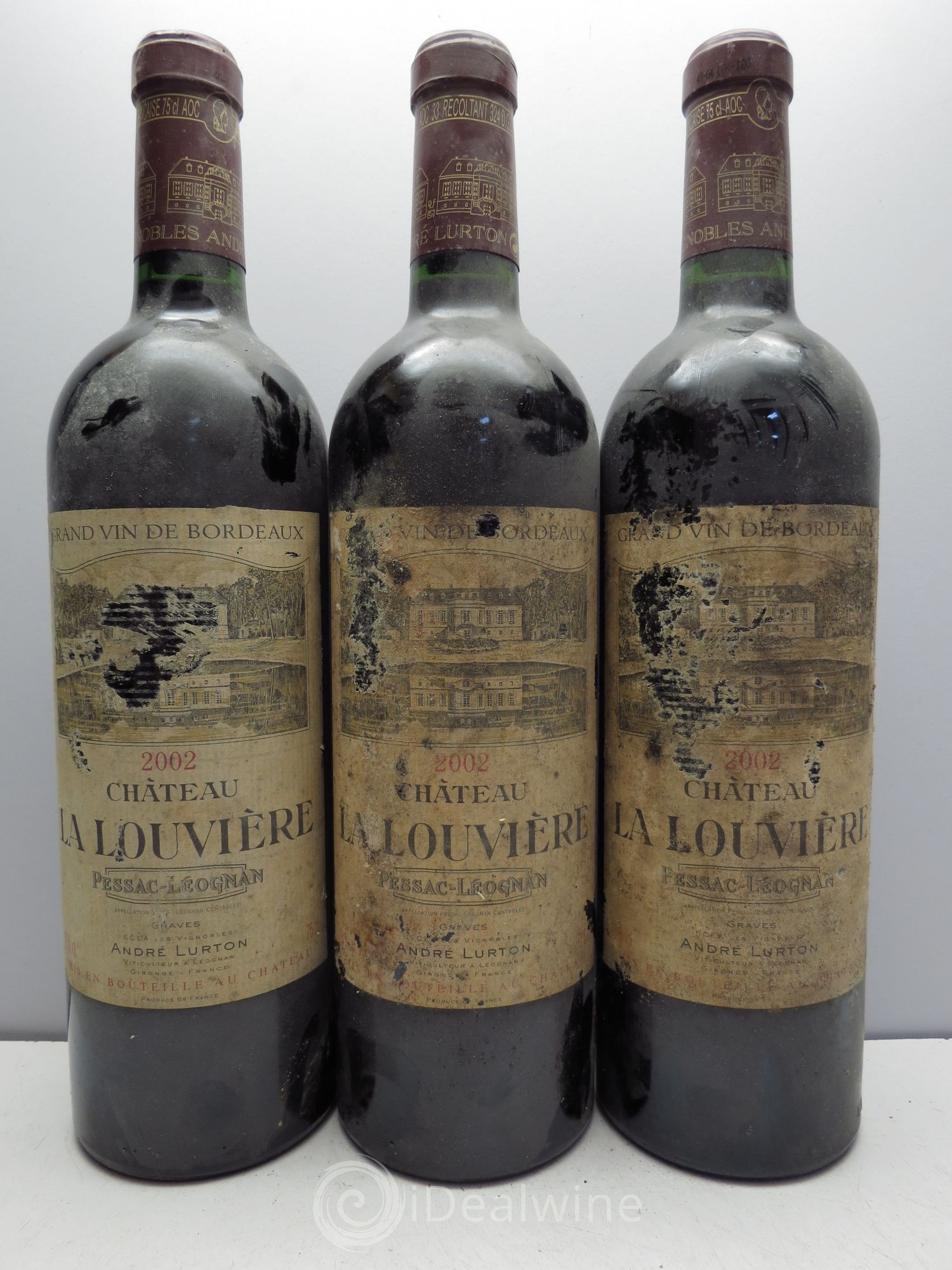 Château la Louvière 2002 - Lot de 3 bouteilles - 0