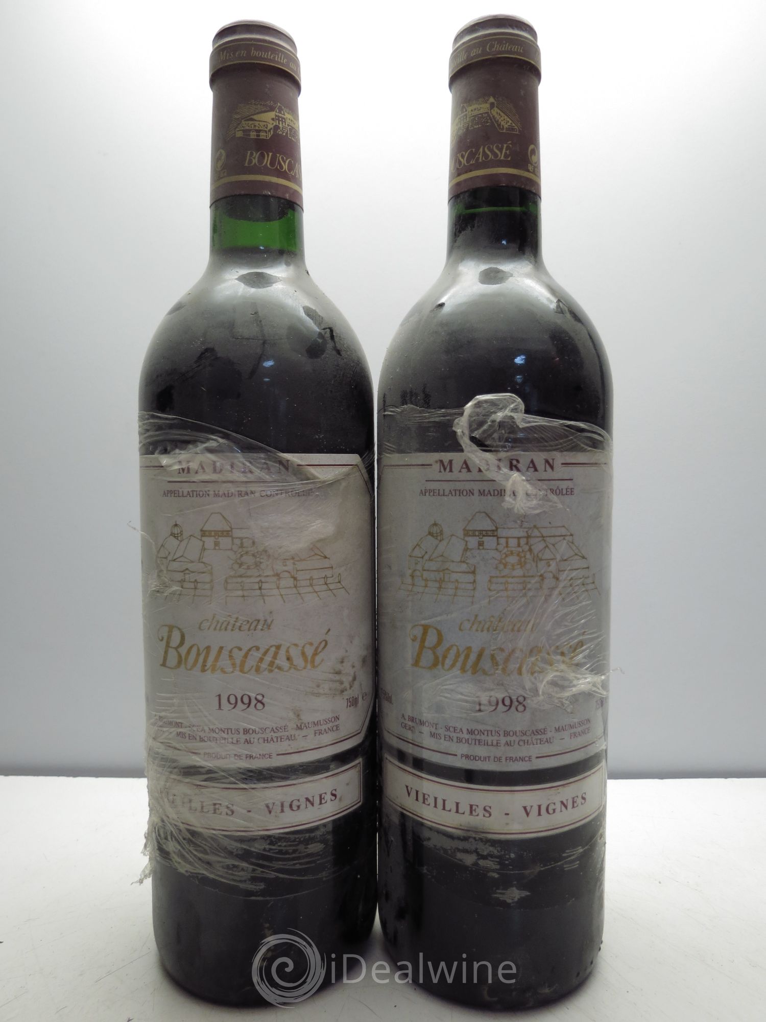 Madiran Vieilles Vignes Château Bouscassé - Alain Brumont 1998 - Lot de 2 bouteilles - 0