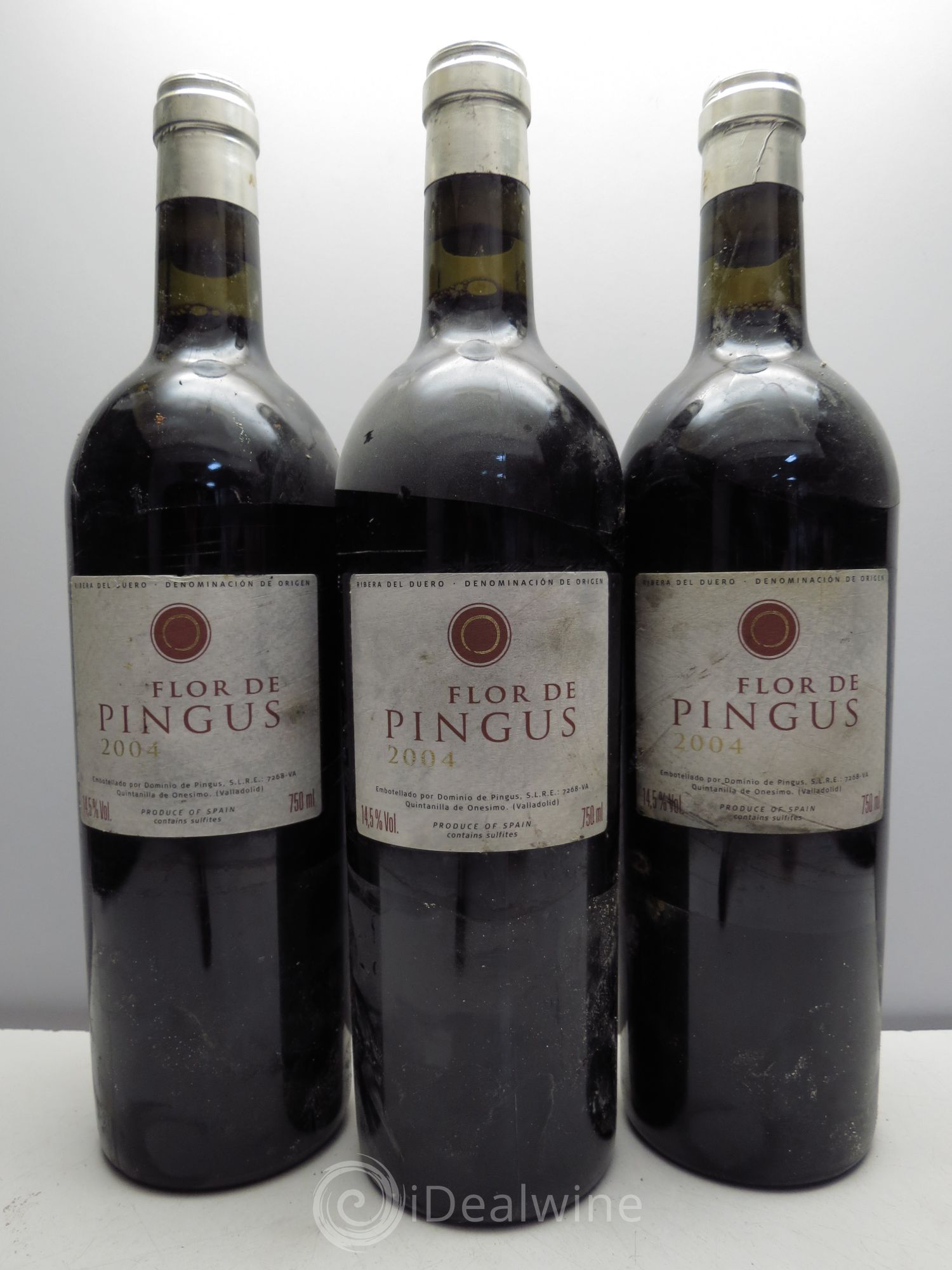 Ribera Del Duero Flor de Pingus Dominio de Pingus - Peter Sisseck 2004 - Lot de 3 bouteilles - 0