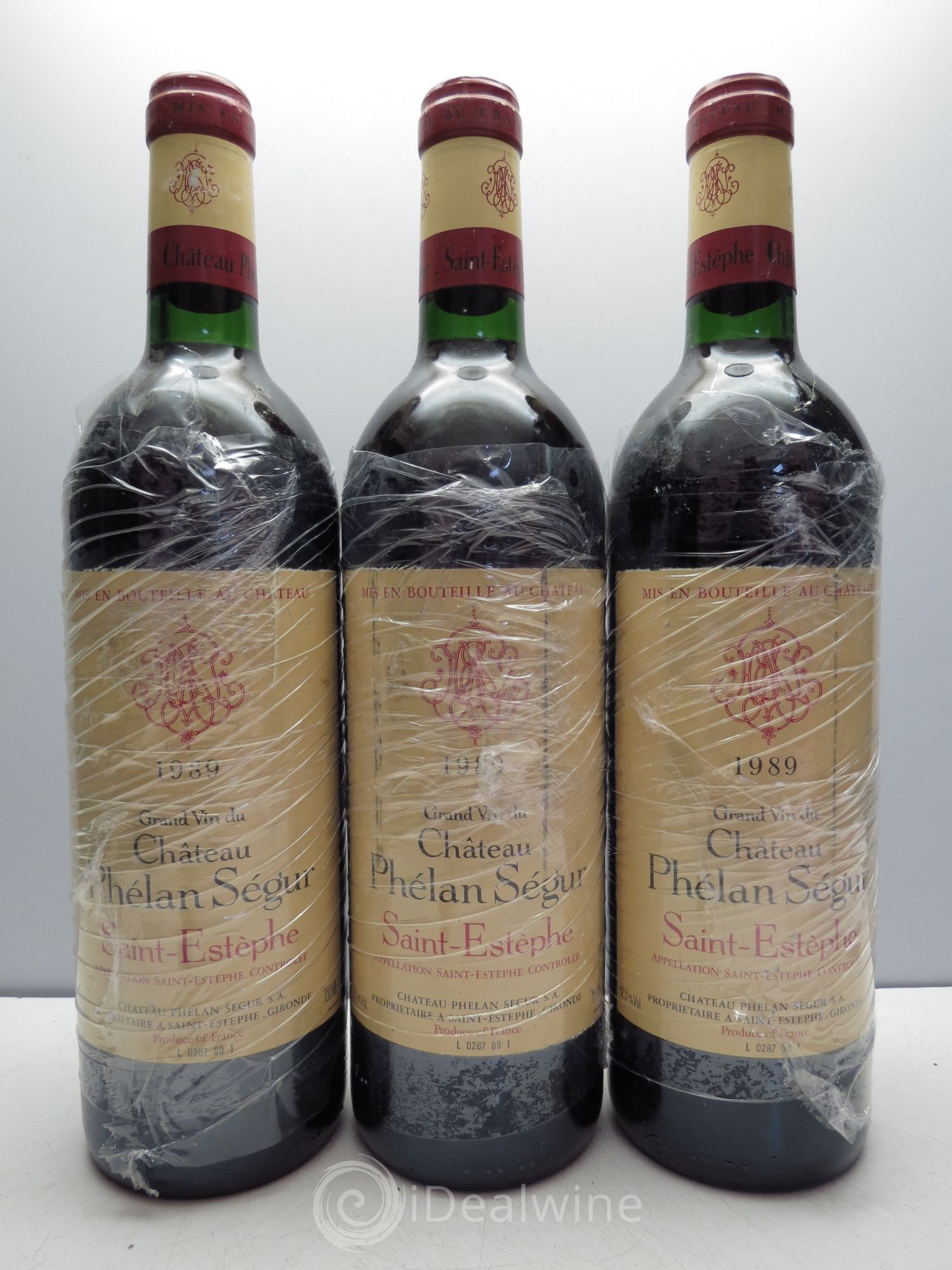 Château Phélan Ségur 1989 - Lot de 3 bouteilles - 0