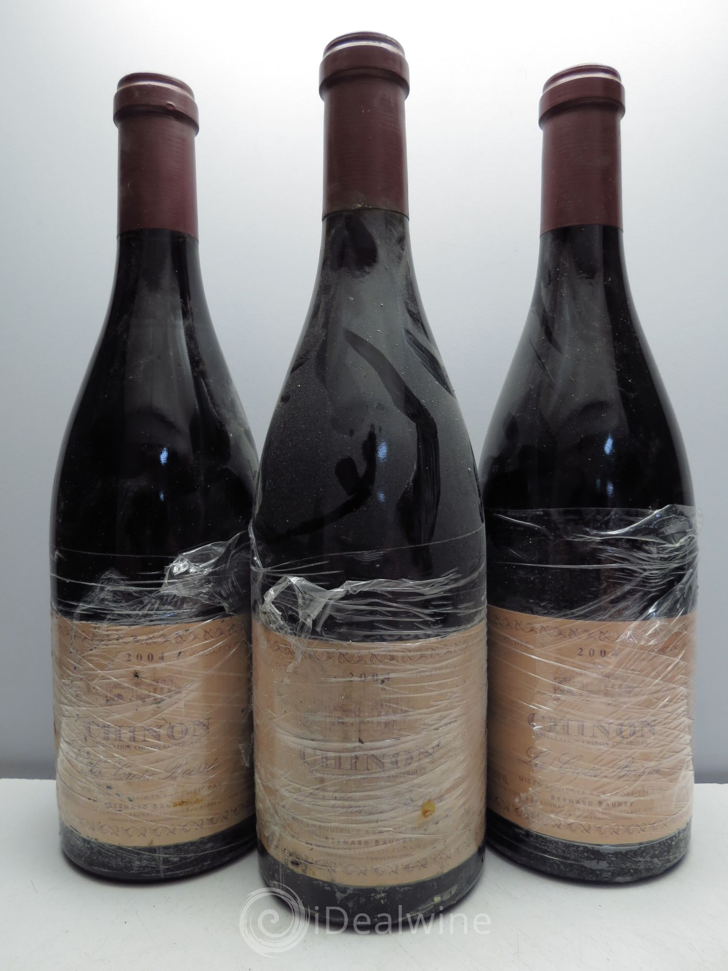 Chinon La Croix Boissée Bernard Baudry 2004 - Lot de 3 bouteilles - 0