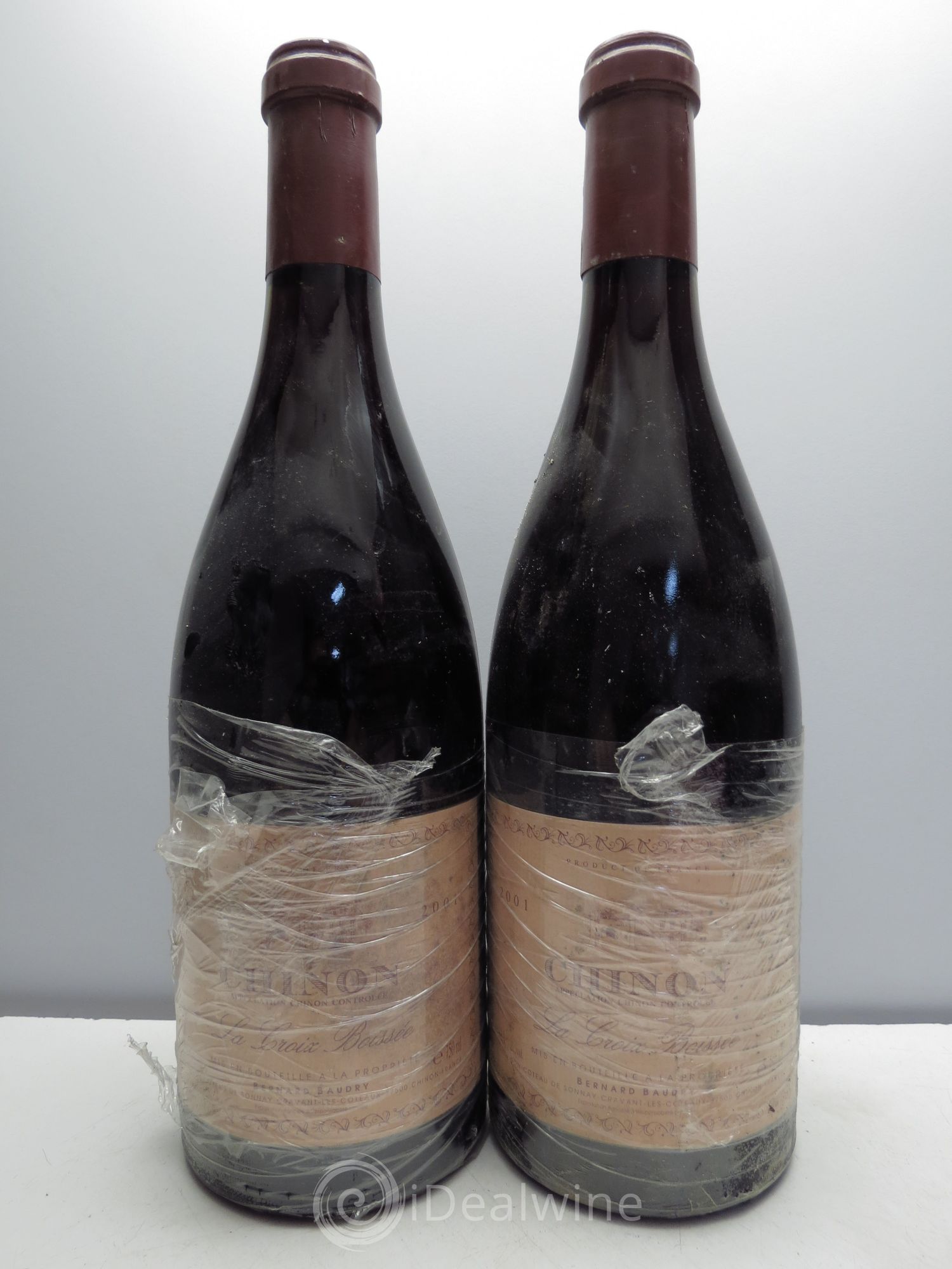 Chinon La Croix Boissée Bernard Baudry 2001 - Lot de 2 bouteilles - 0