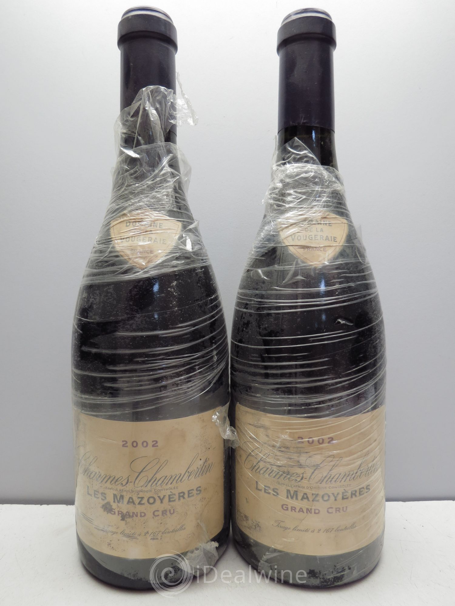 Charmes-Chambertin Grand Cru Domaine de la Vougeraie 2002 - Posten von 2 Flaschen - 0
